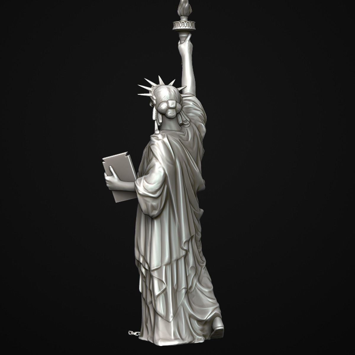 Statue of The liberty Sculpt 3D print model_3