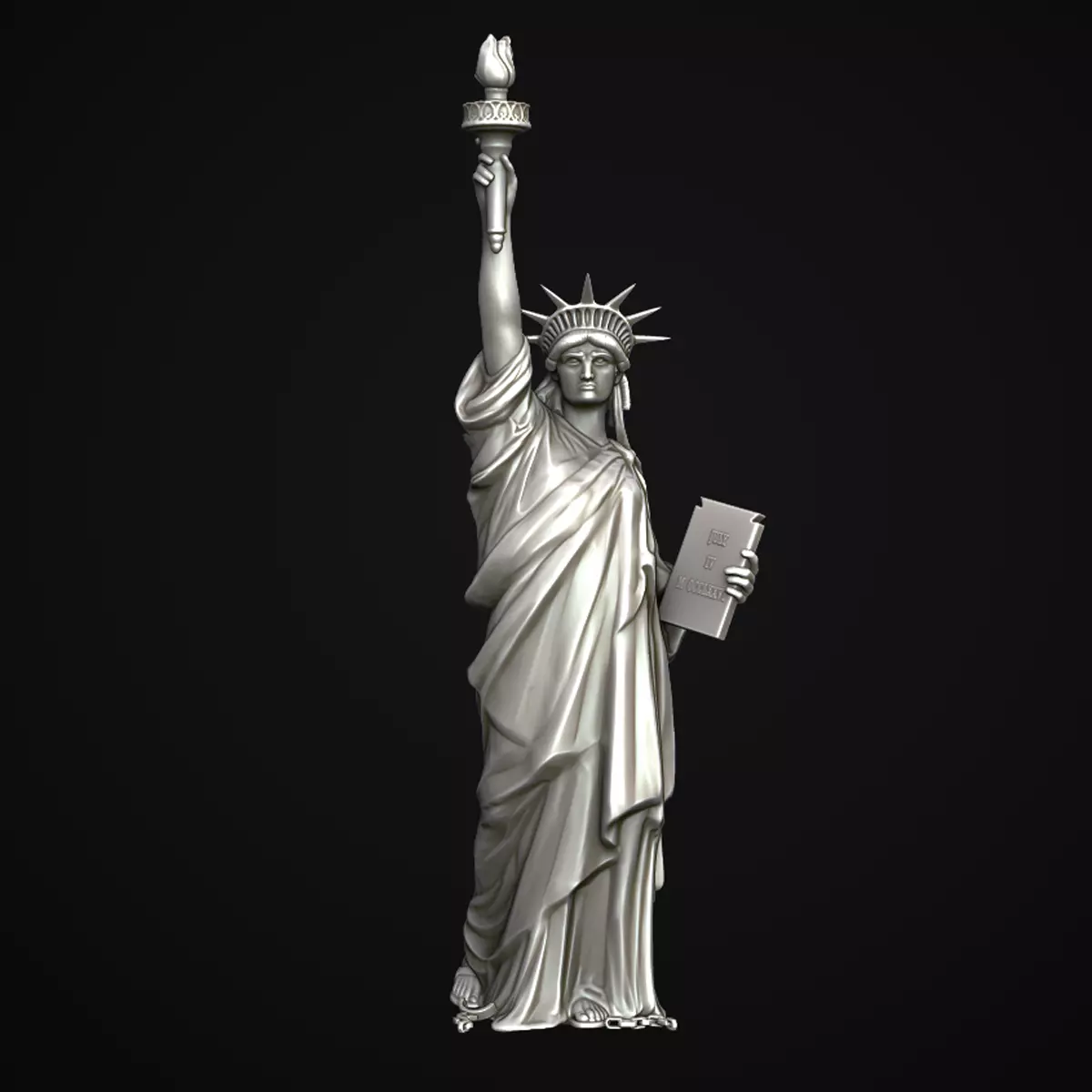 Statue of The liberty Sculpt 3D print model_0