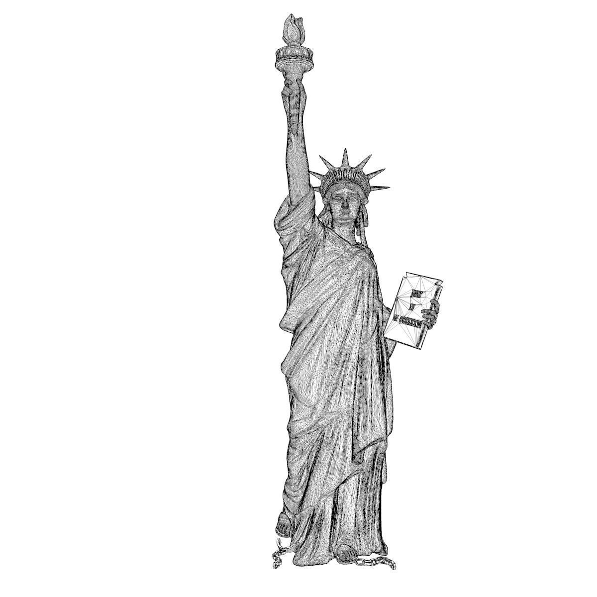 Statue of The liberty Sculpt 3D print model_7
