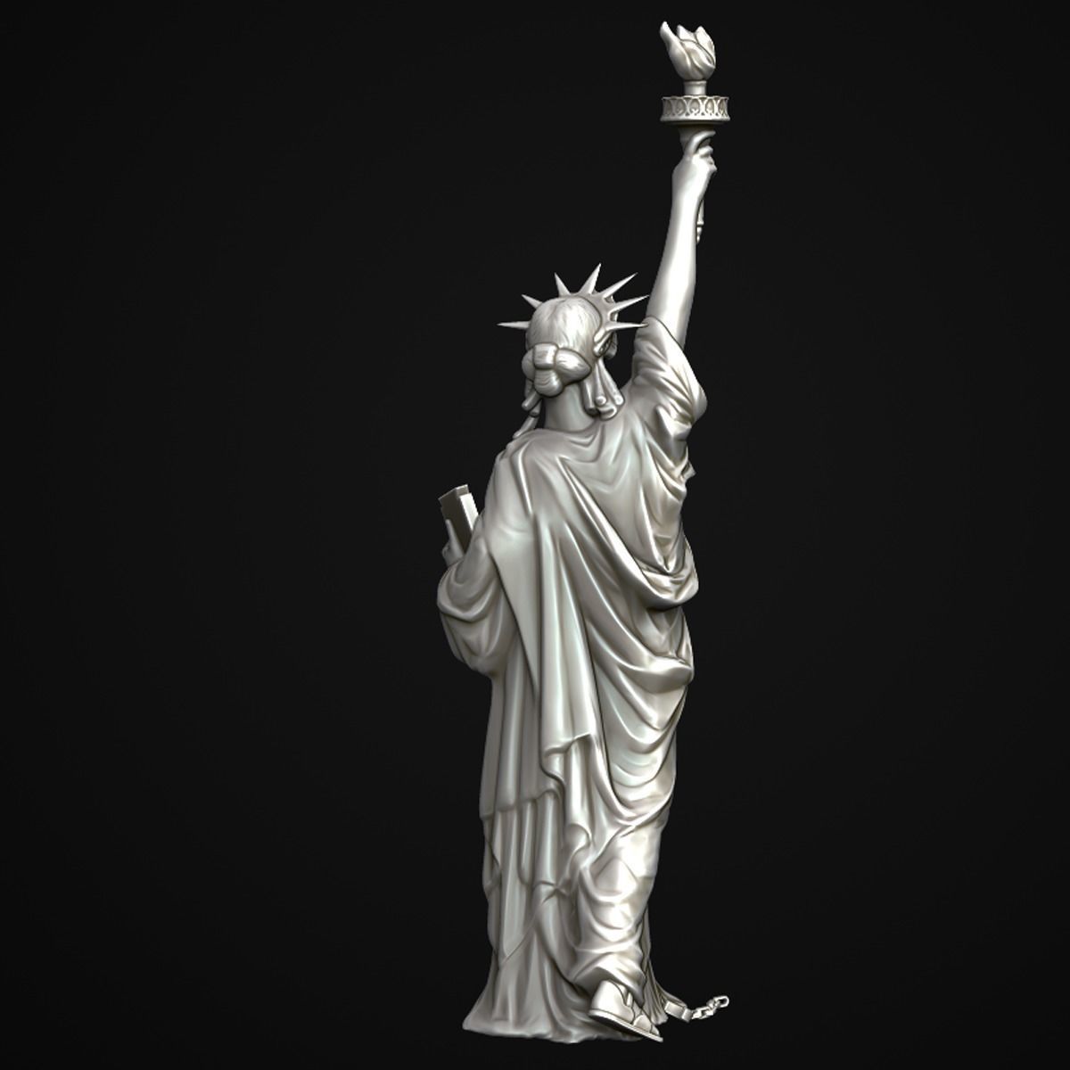 Statue of The liberty Sculpt 3D print model_4
