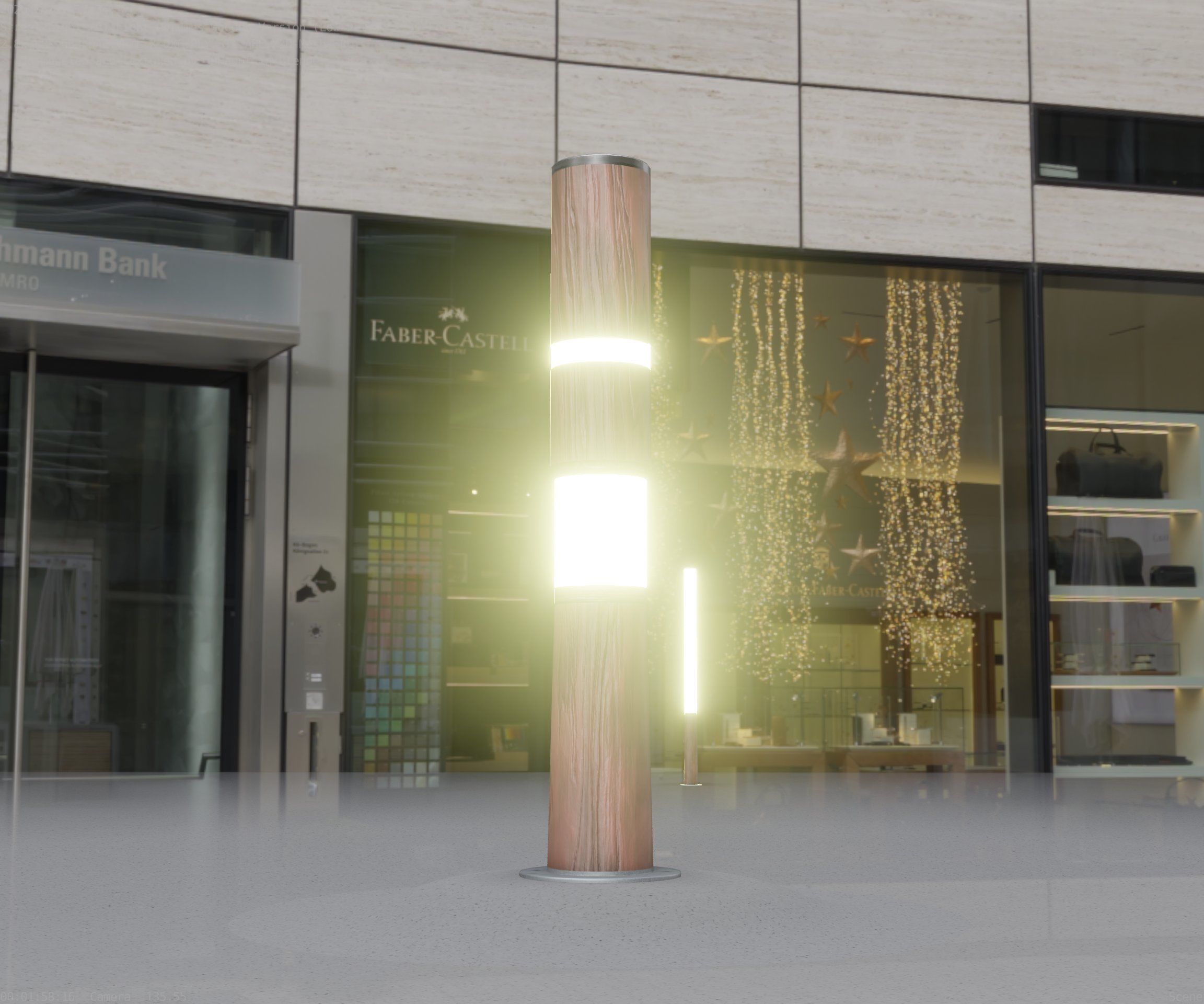 Light Column made of wood 29 - Low-Poly Street-Light Set-9 Low-poly 3D model_48