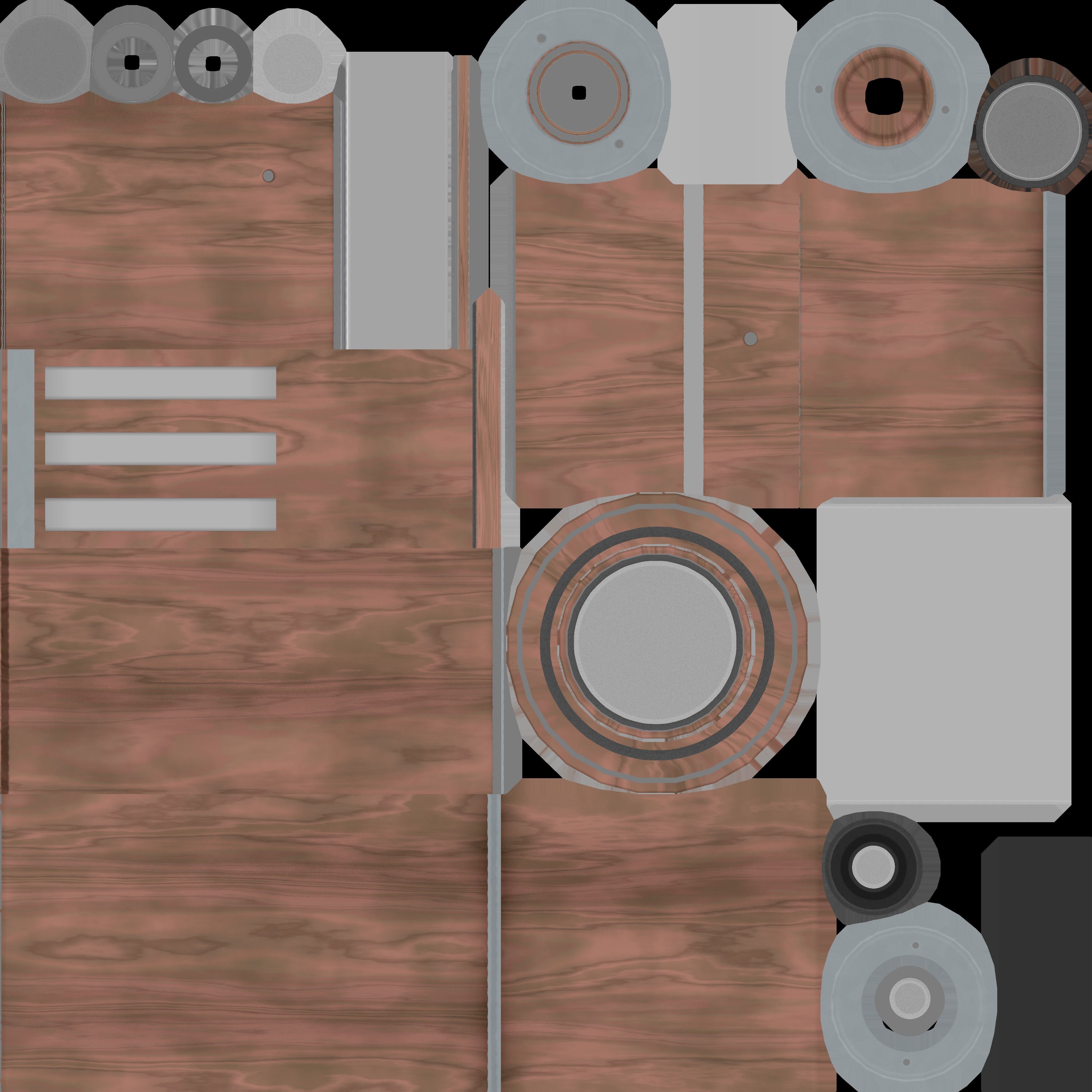 Light Column made of wood 29 - Low-Poly Street-Light Set-9 Low-poly 3D model_102