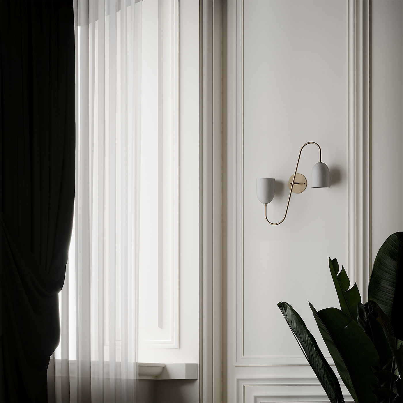 Pair of Arredoluce Wall Sconce 3D model_3