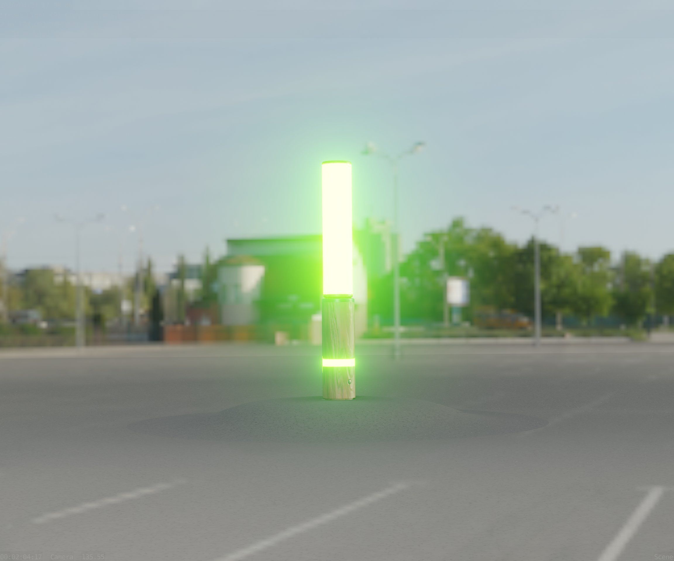 Low-Poly Wood Light-Column - 30 Street-Light Set-9  Low-poly 3D model_93