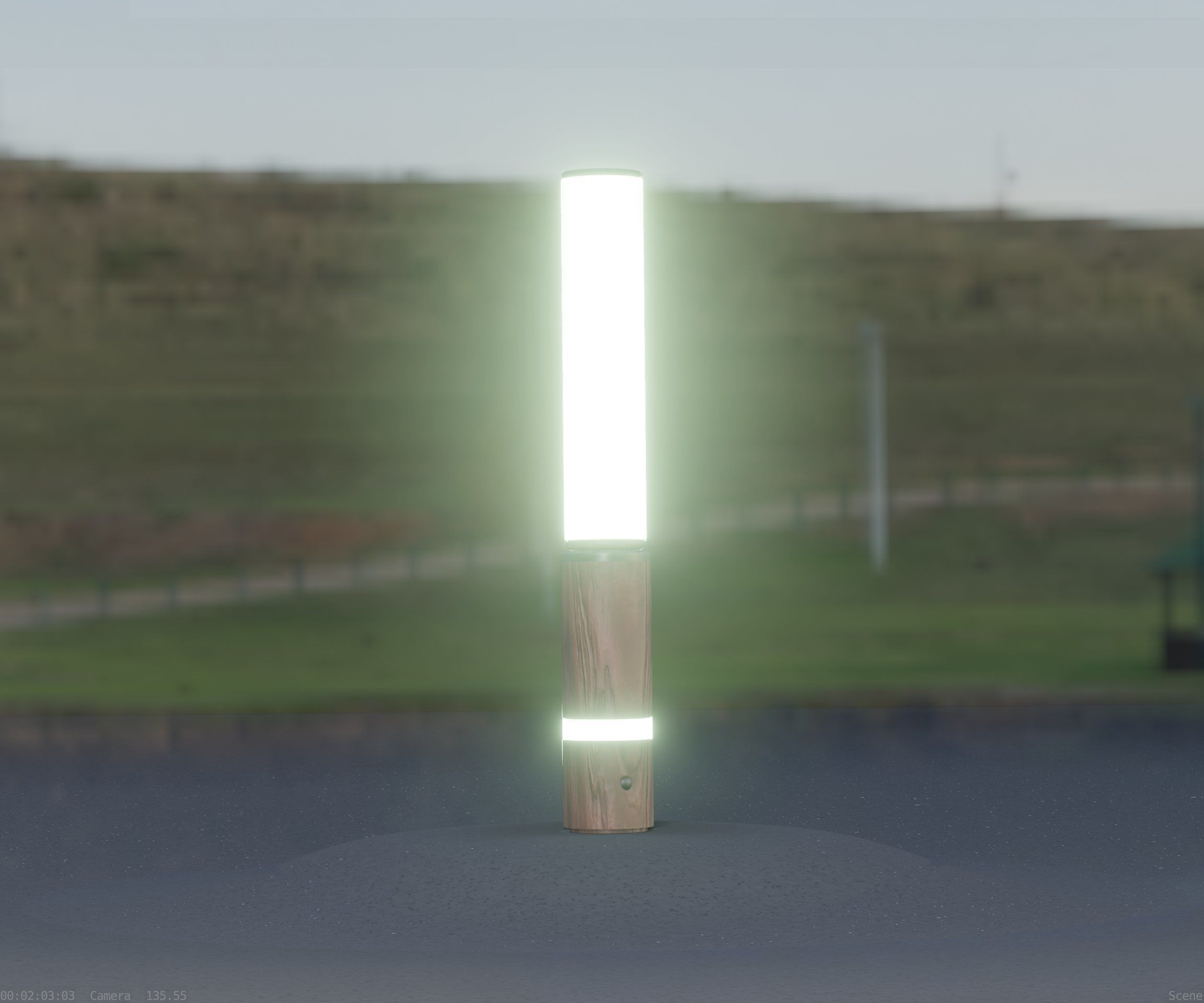 Low-Poly Wood Light-Column - 30 Street-Light Set-9  Low-poly 3D model_55