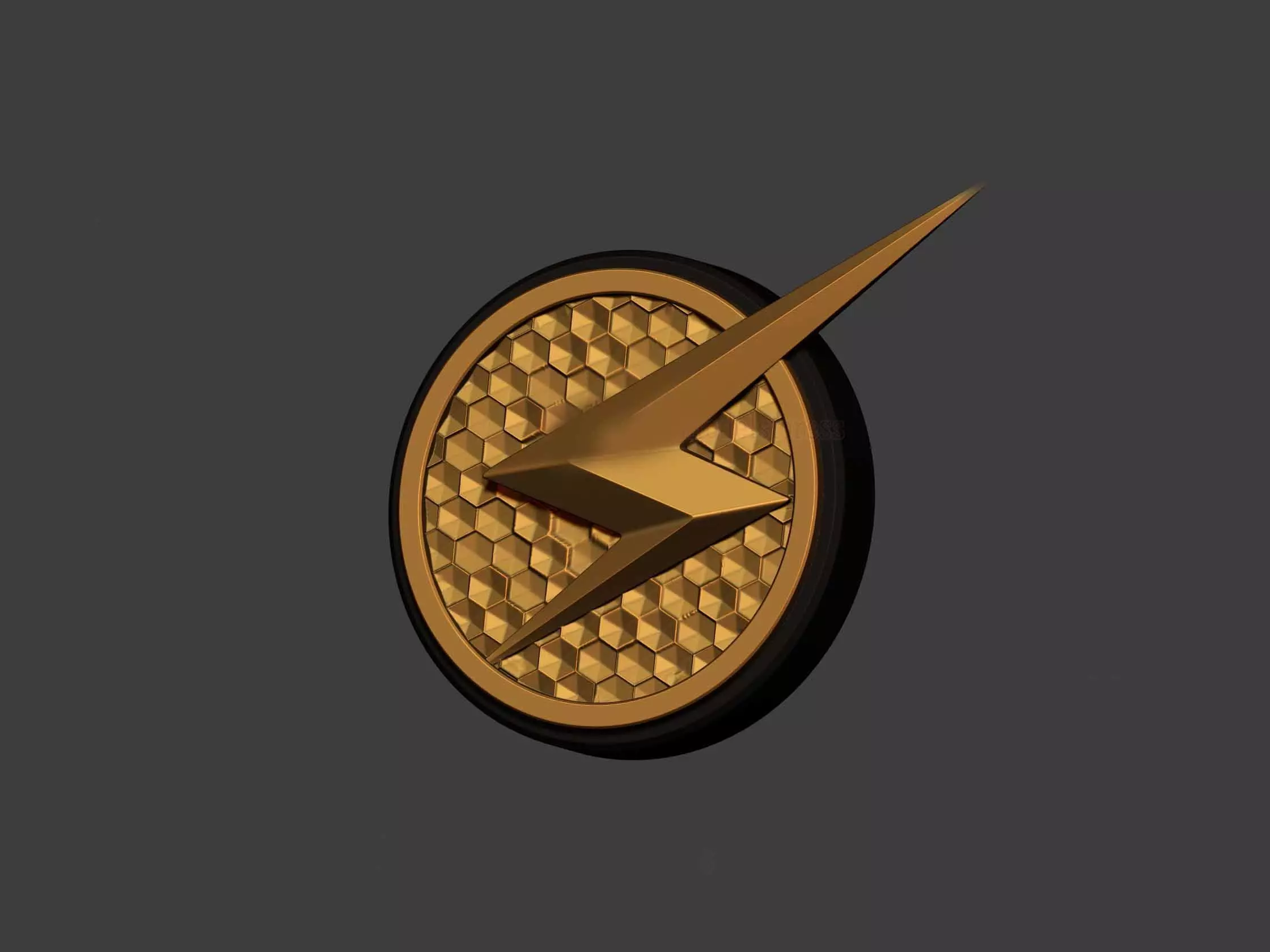 Flash Ear Bolt Symbol - The Flash Cosplay Helmet - Superhero  3D print model_0