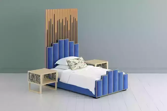 Luxury Single Bed 3D model