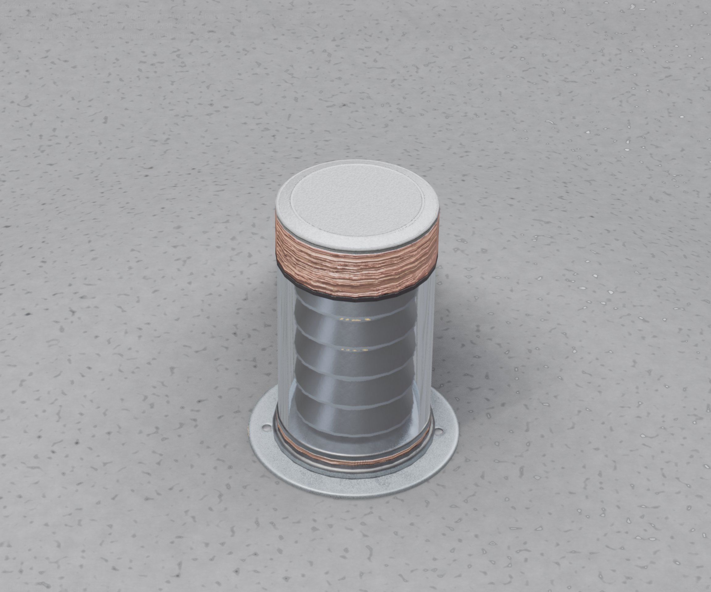 Wooden Light-Column 3 - Low-Poly Street-Light Set-9 Low-poly 3D model_48