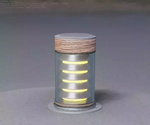 Wooden Light-Column 3 - Low-Poly Street-Light Set-9 Low-poly 3D model
