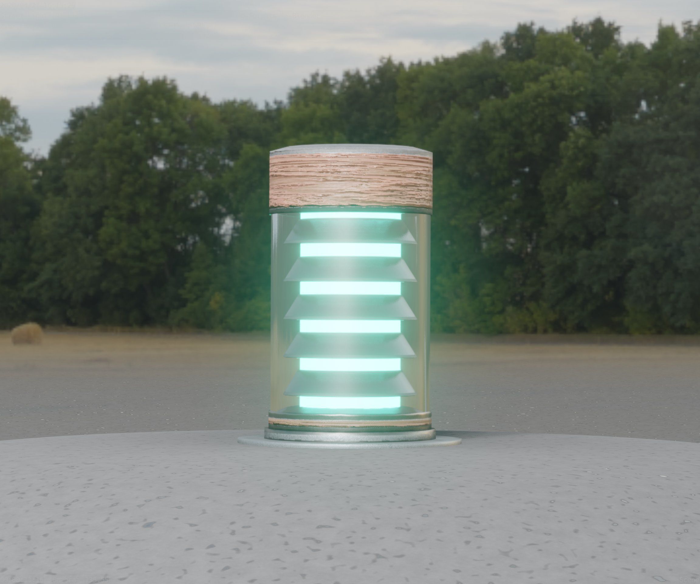 Wooden Light-Column 3 - Low-Poly Street-Light Set-9 Low-poly 3D model_80