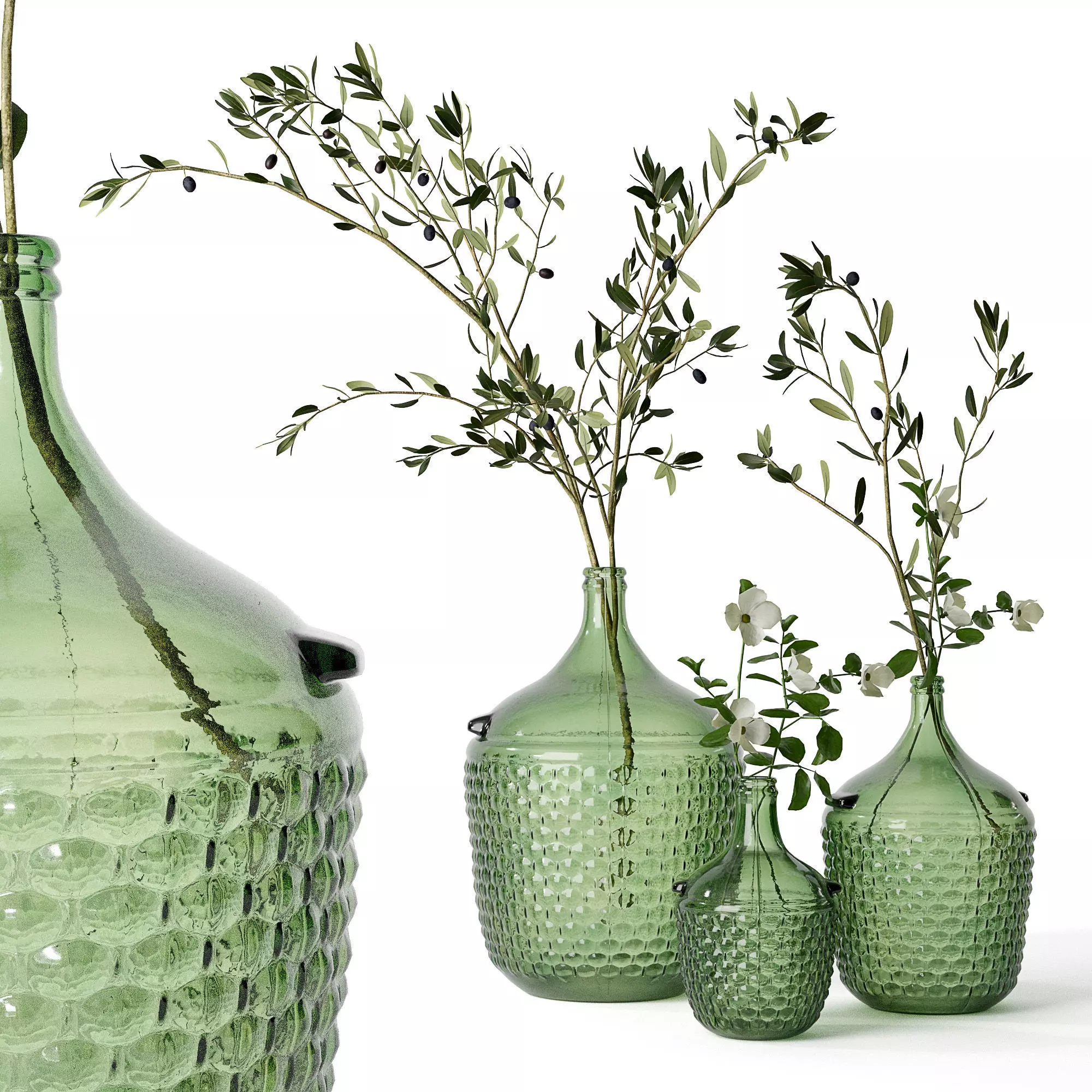 Zara glass bottles 3D model_0