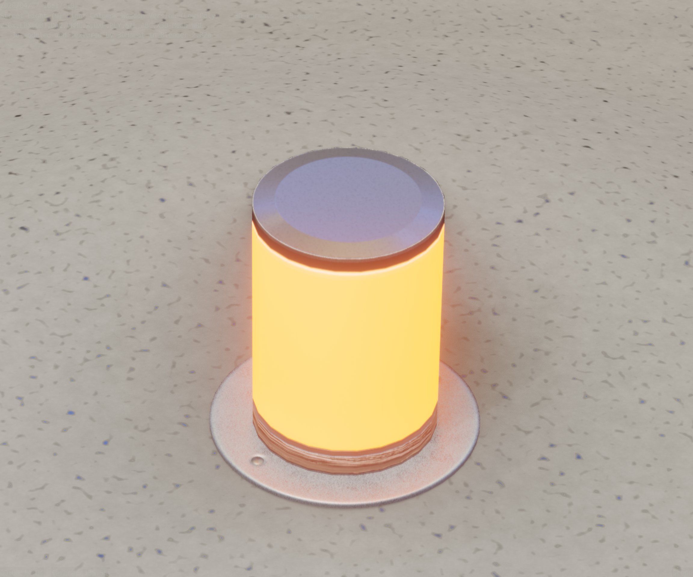 Light Column made of wood 4 - Low-Poly Street-Light Set-9 Low-poly 3D model_40