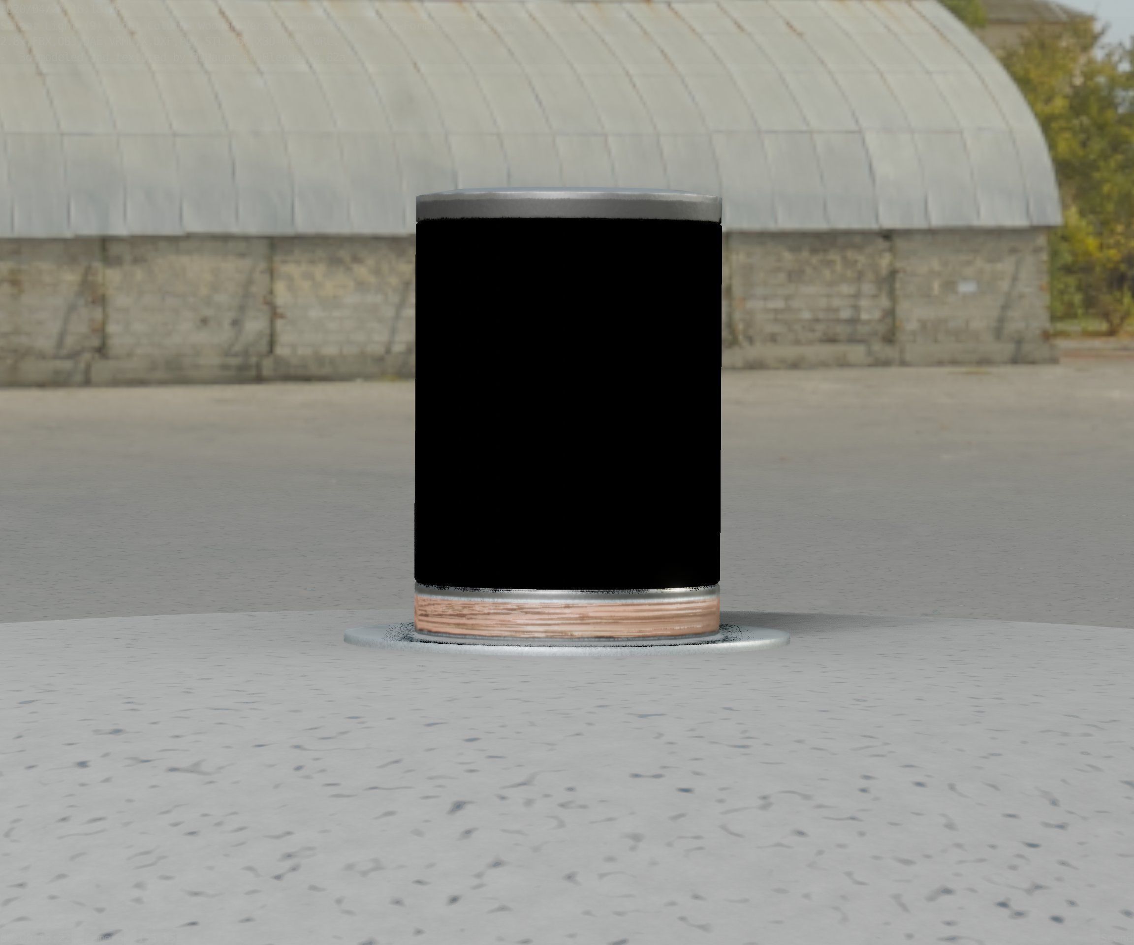 Light Column made of wood 4 - Low-Poly Street-Light Set-9 Low-poly 3D model_82