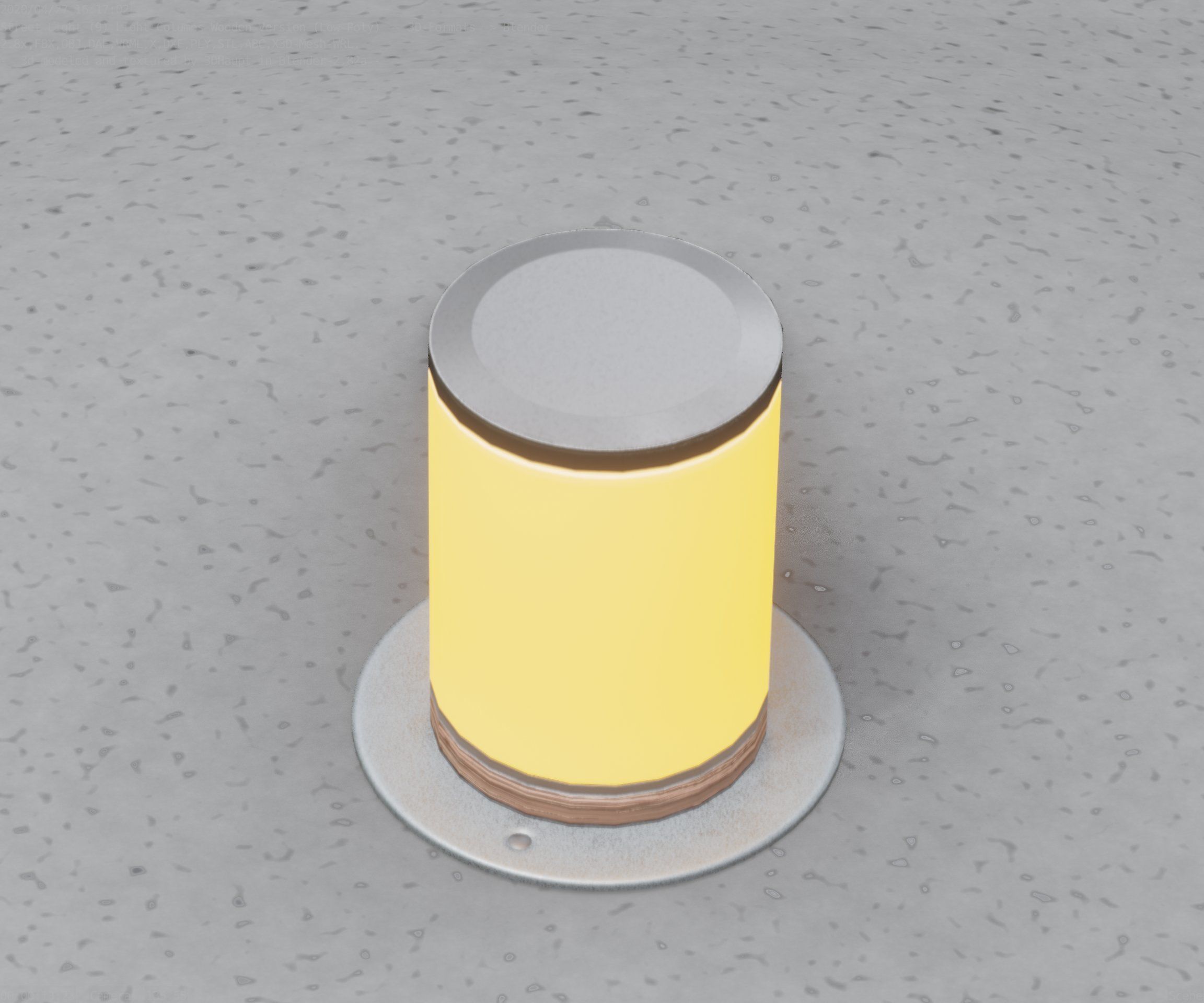 Light Column made of wood 4 - Low-Poly Street-Light Set-9 Low-poly 3D model_35