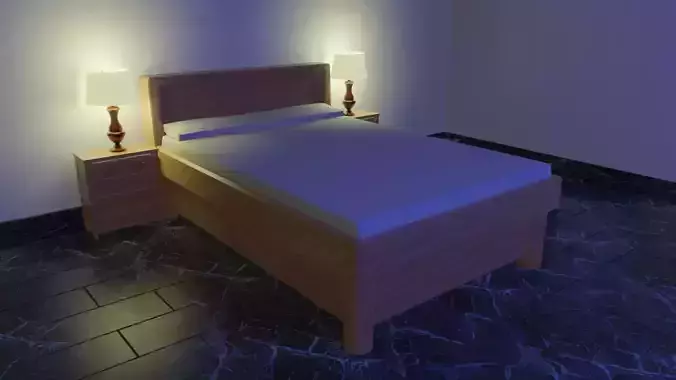 Simple Bed and Room