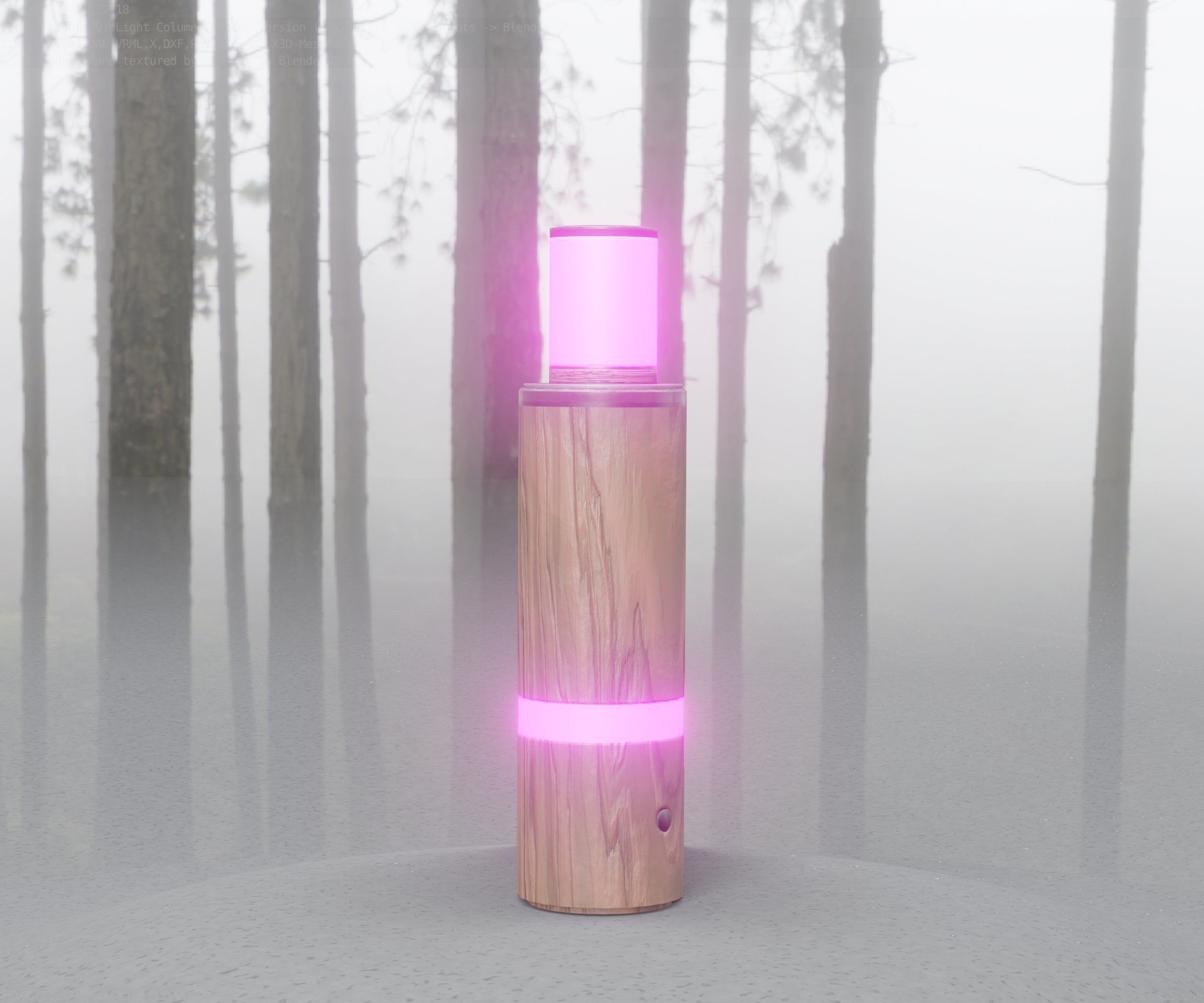 Wooden pillar of light 6 - Street-Light Set-9 Low-Poly  Low-poly 3D model_21