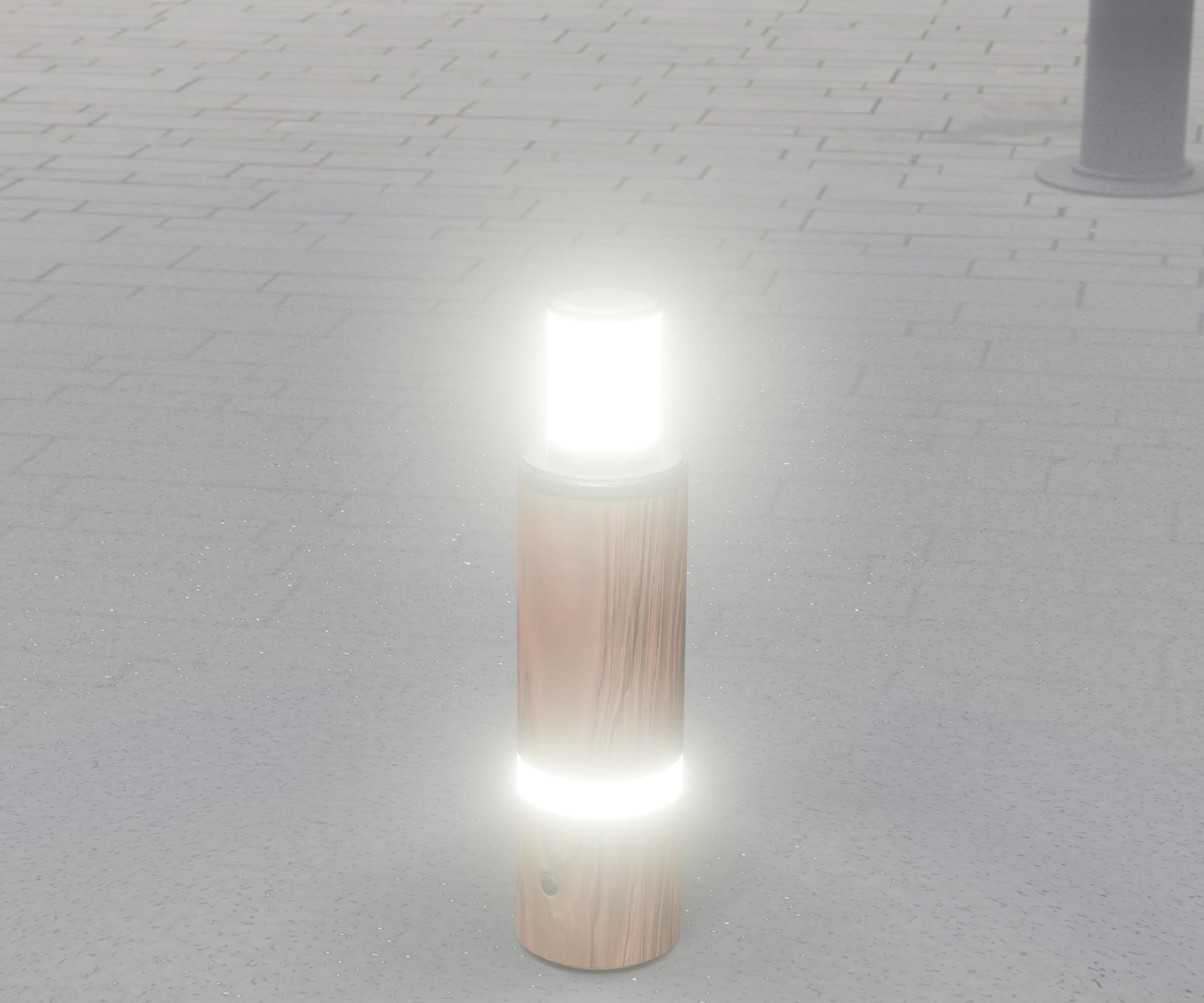 Wooden pillar of light 6 - Street-Light Set-9 Low-Poly  Low-poly 3D model_89