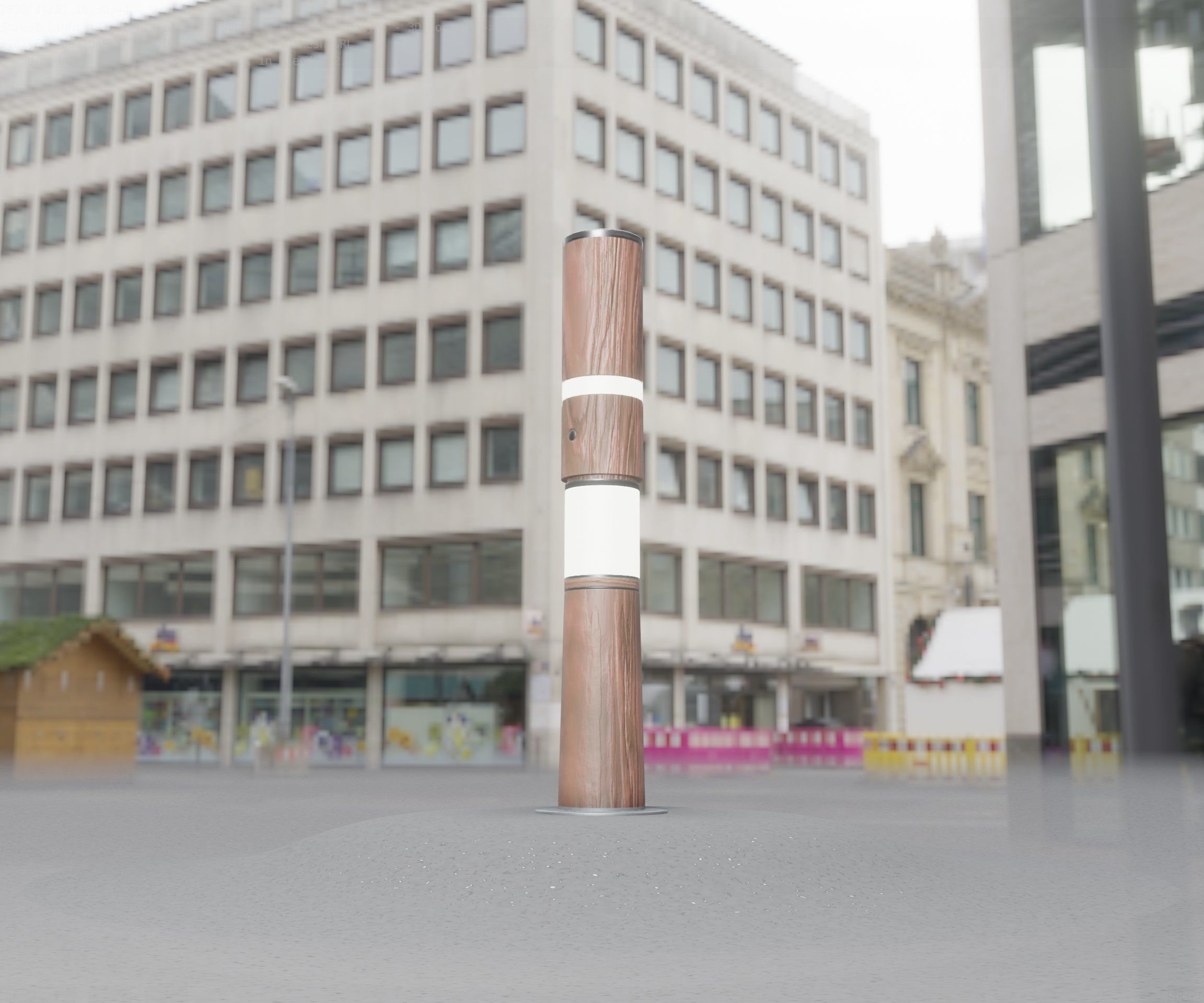 Wooden pillar of light 8 - Street-Light Set-9 Low-Poly Low-poly 3D model_88