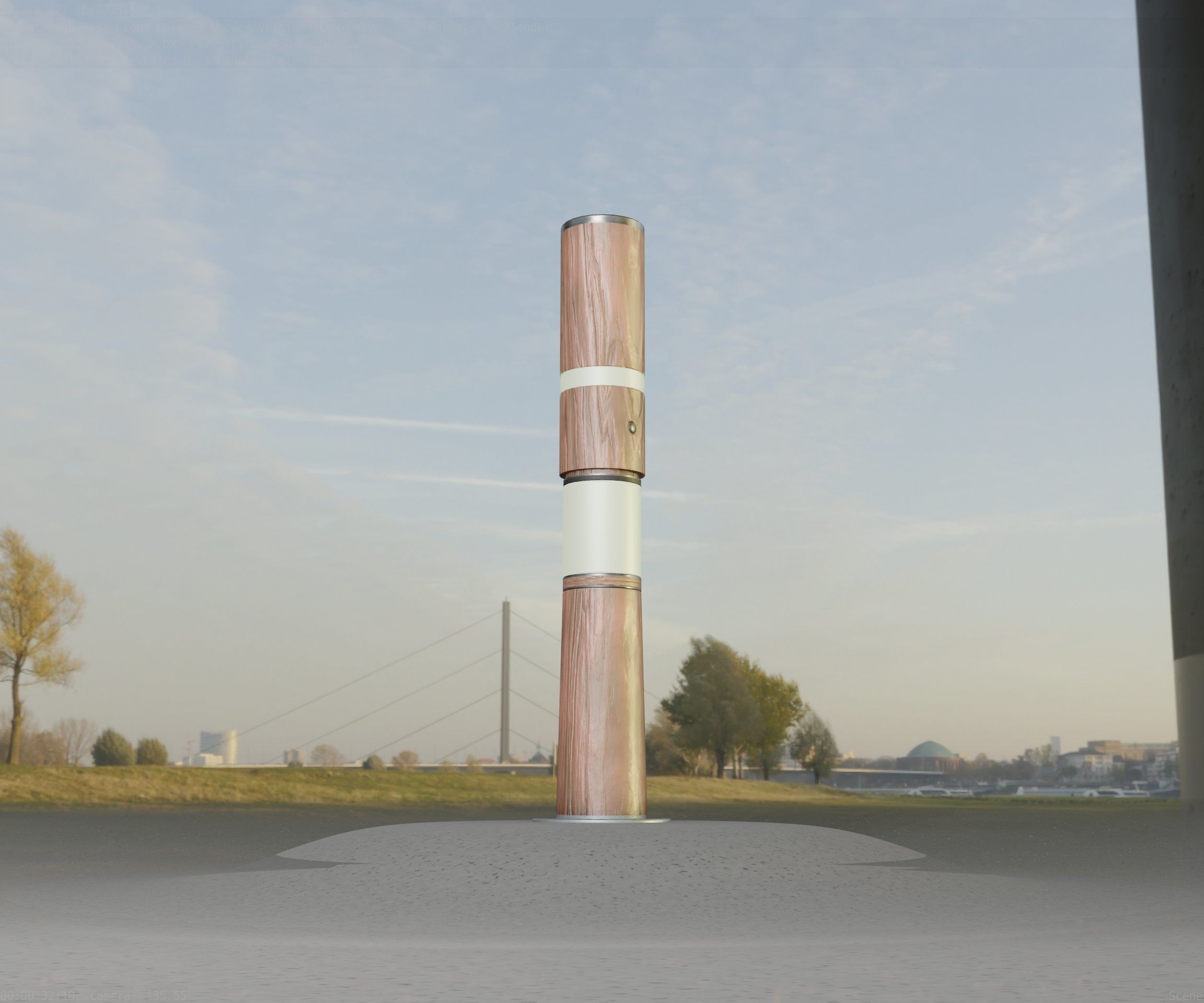 Wooden pillar of light 8 - Street-Light Set-9 Low-Poly Low-poly 3D model_78