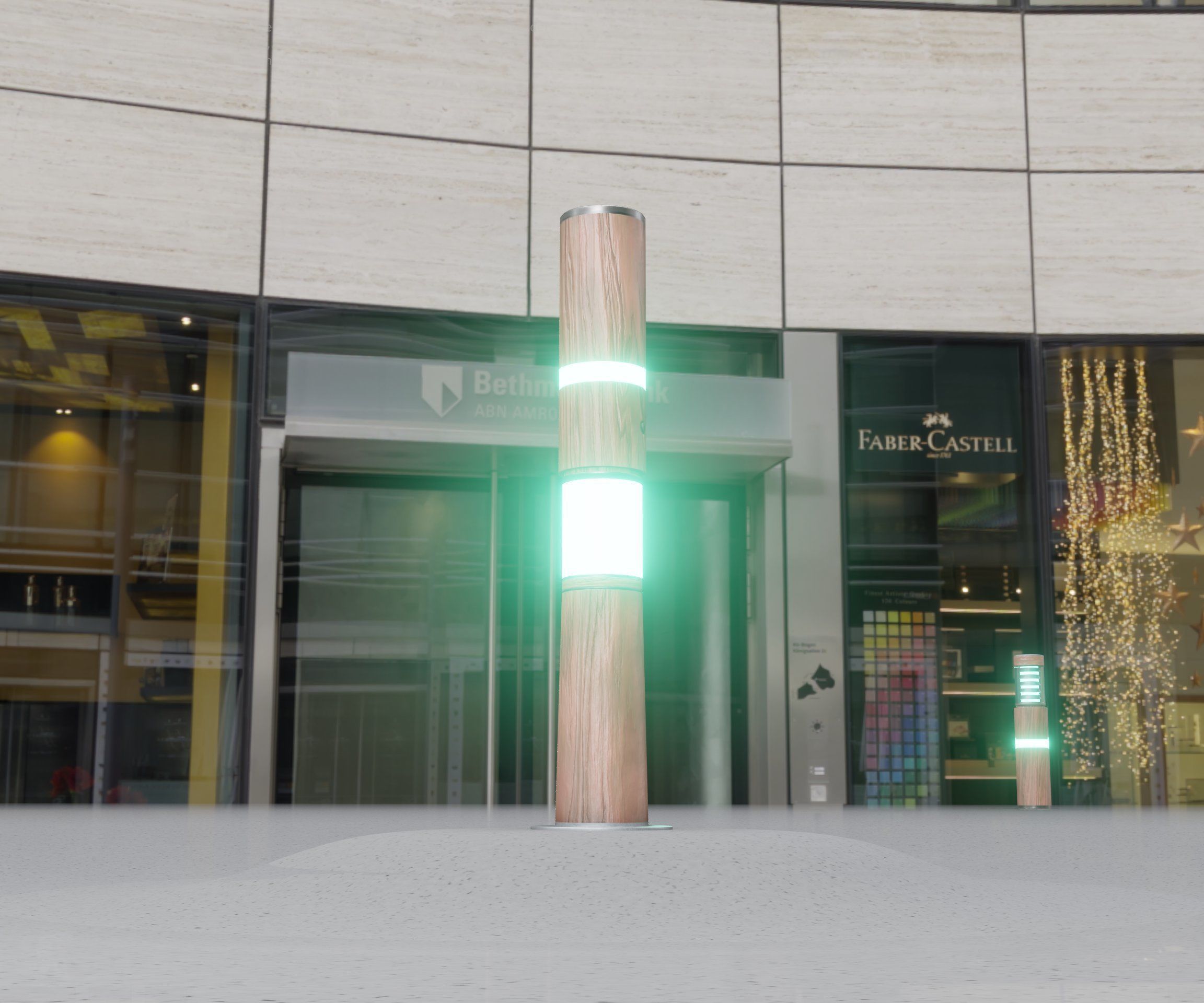 Wooden pillar of light 8 - Street-Light Set-9 Low-Poly Low-poly 3D model_13