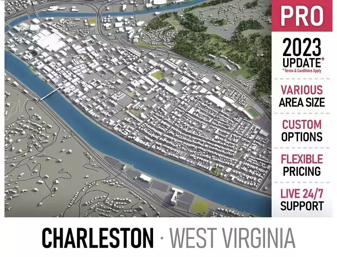 Charleston Low-poly 3D model