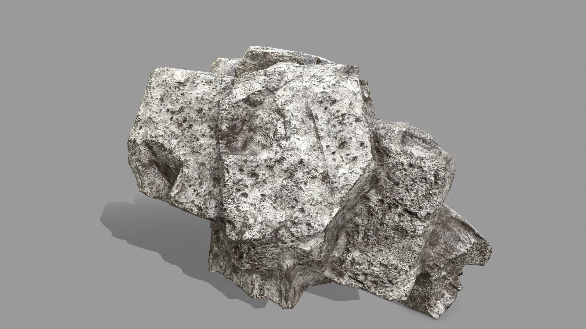 Rock Set Low-poly 3D model_3