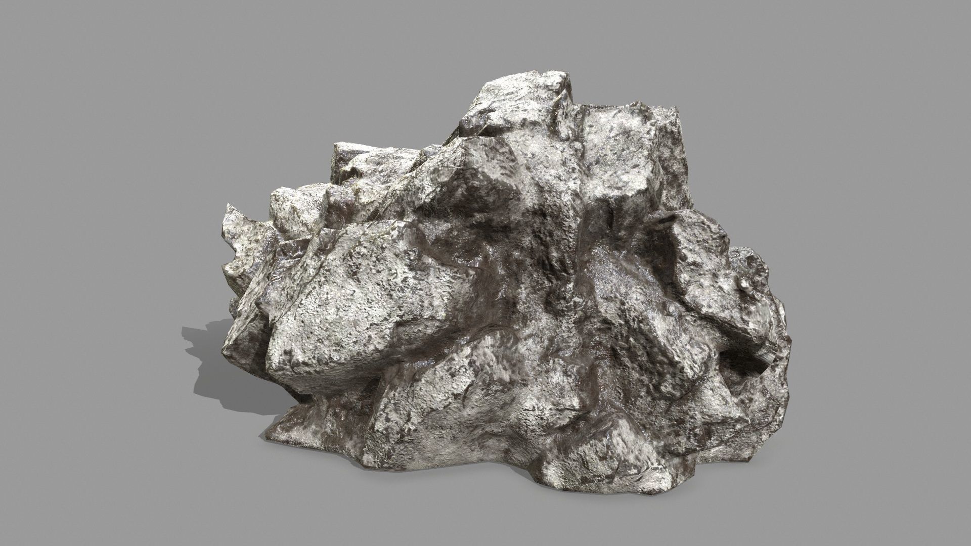 Rock Set Low-poly 3D model_8