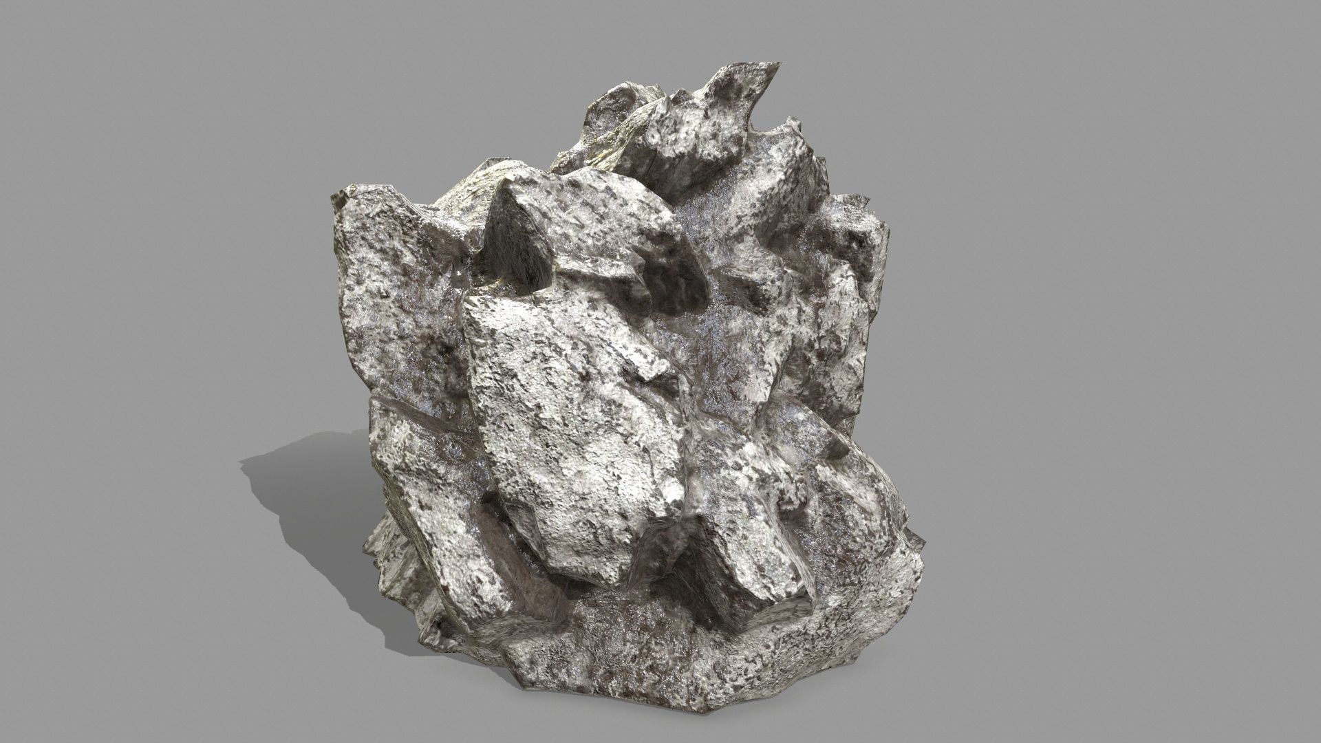 Rock Set Low-poly 3D model_6