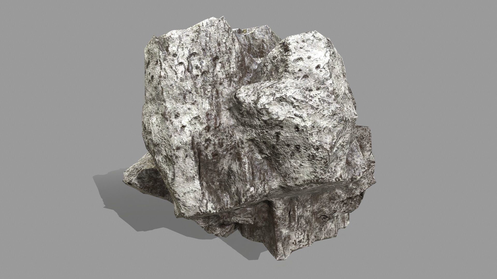 Rock Set Low-poly 3D model_4