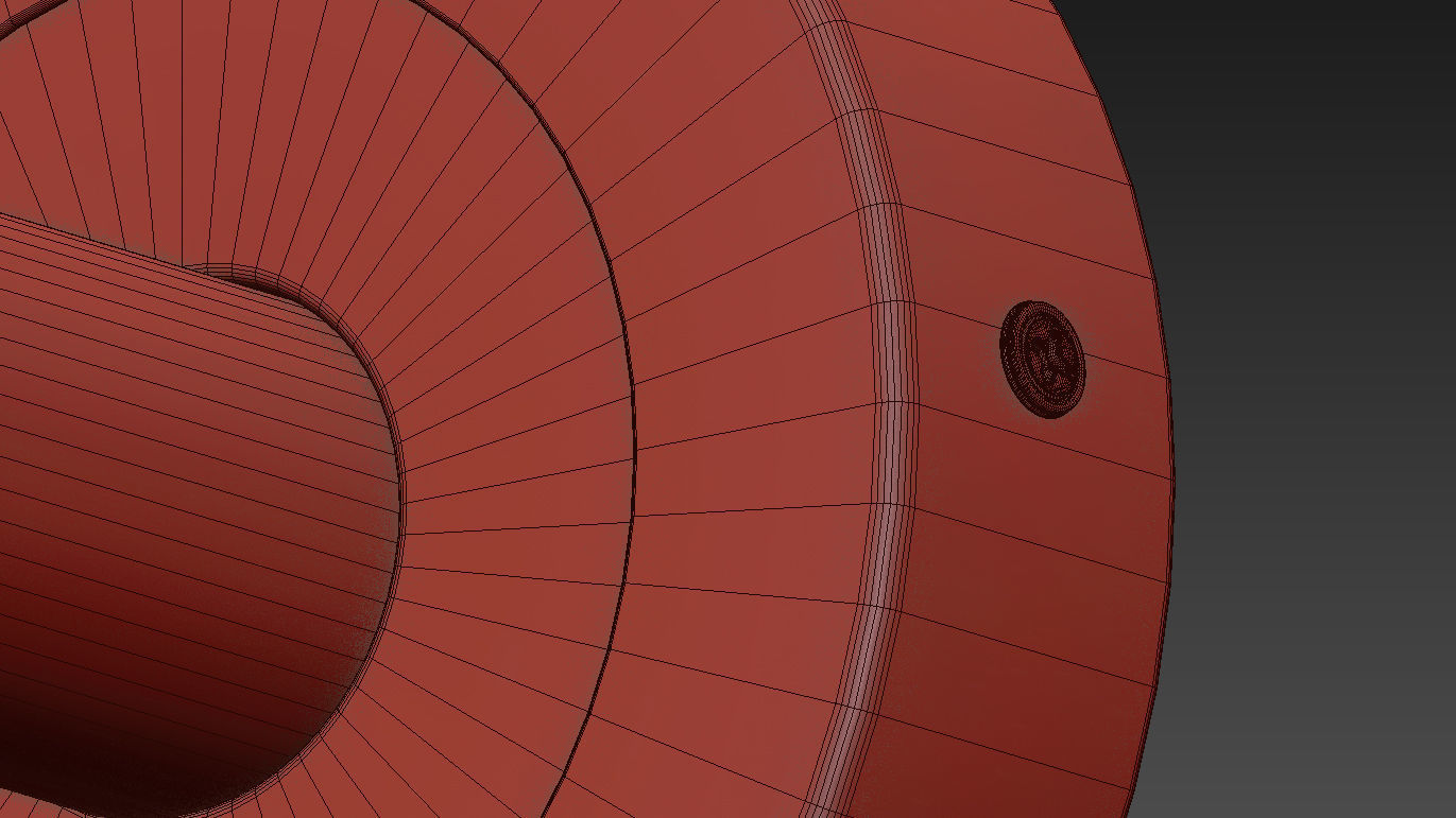 KNURLED BRUSHED BRASS WALL LIGHT by Gotham 3D model_3