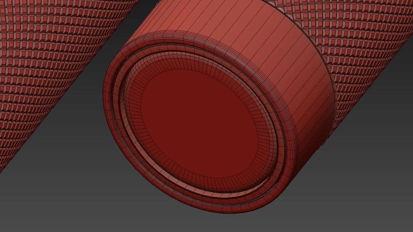 KNURLED BRUSHED BRASS WALL LIGHT by Gotham 3D model_4