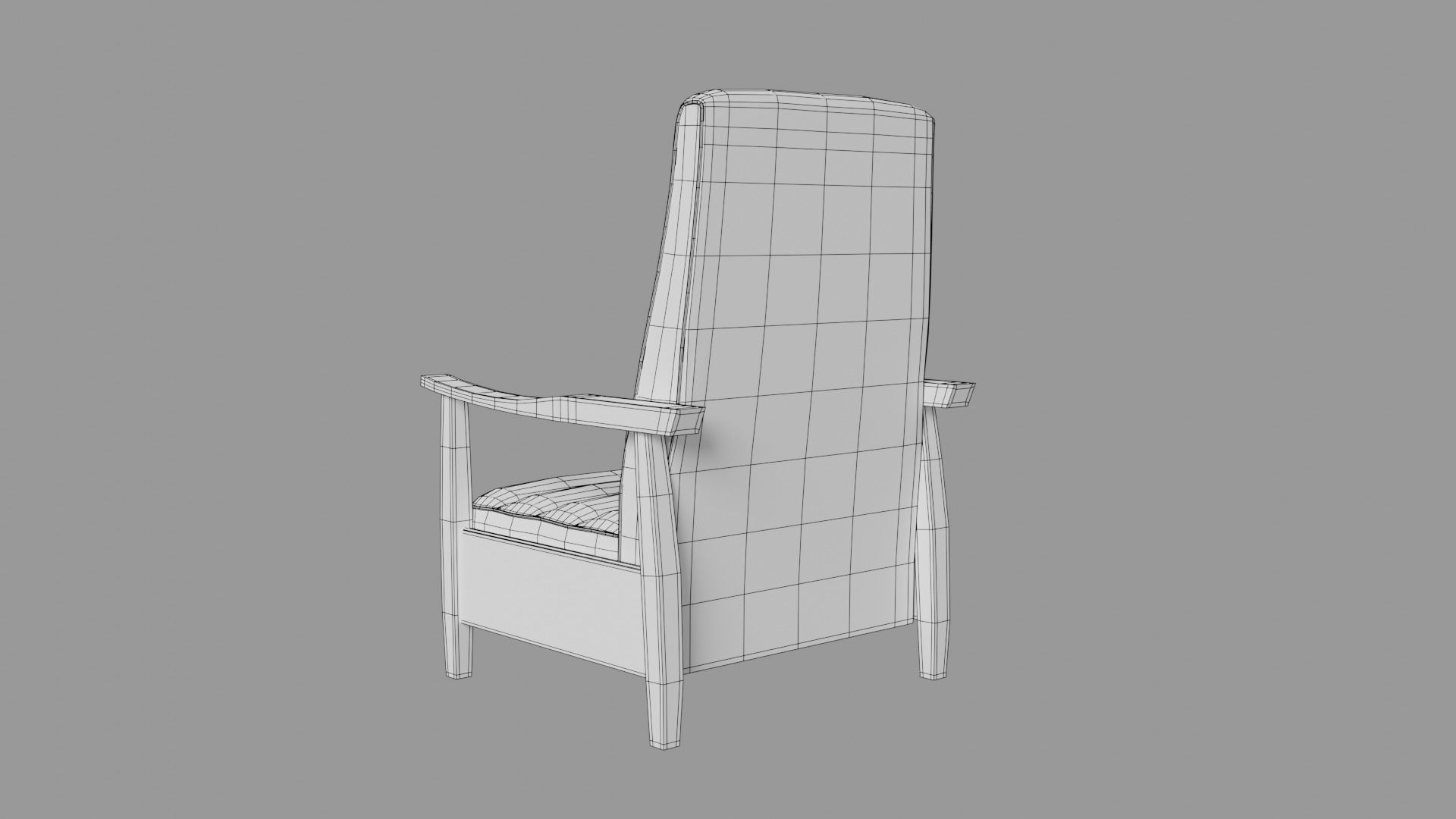 Arm chair sofa 3D model_7