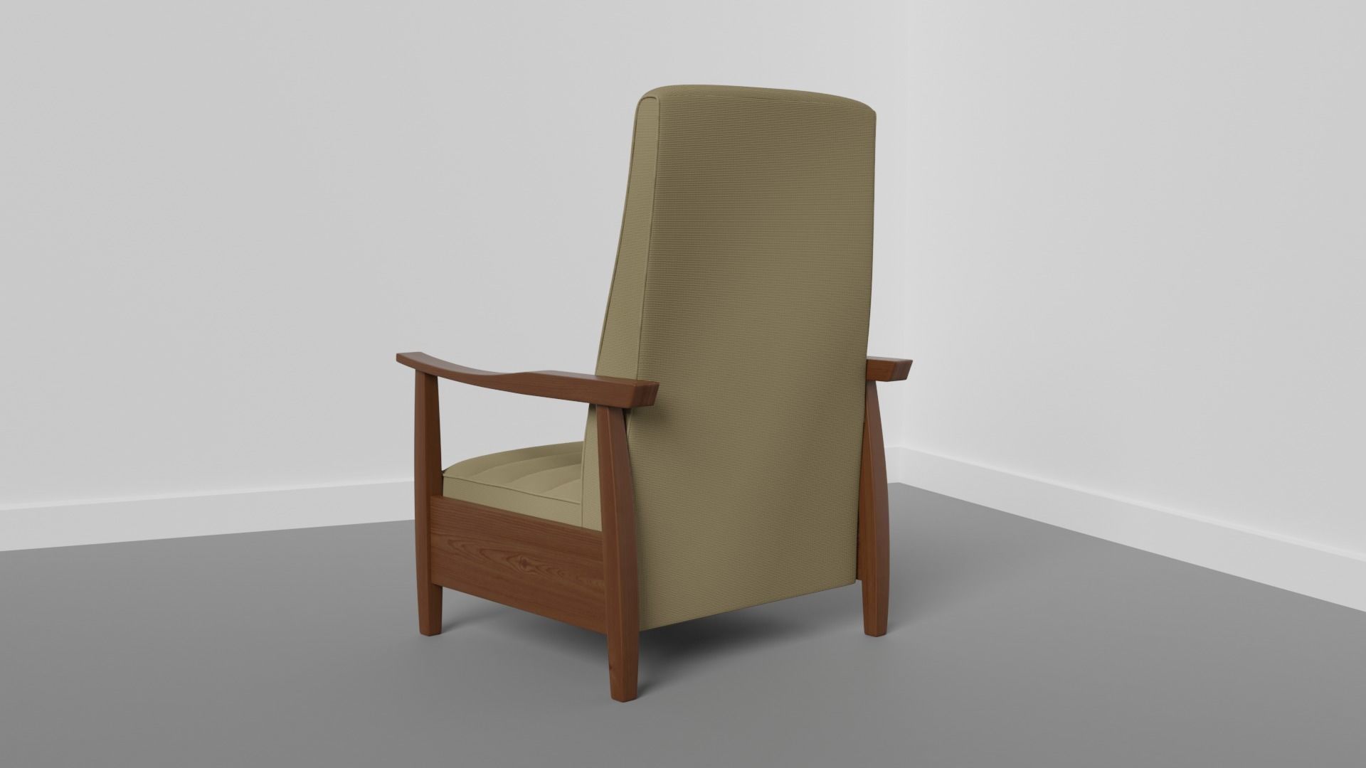 Arm chair sofa 3D model_2