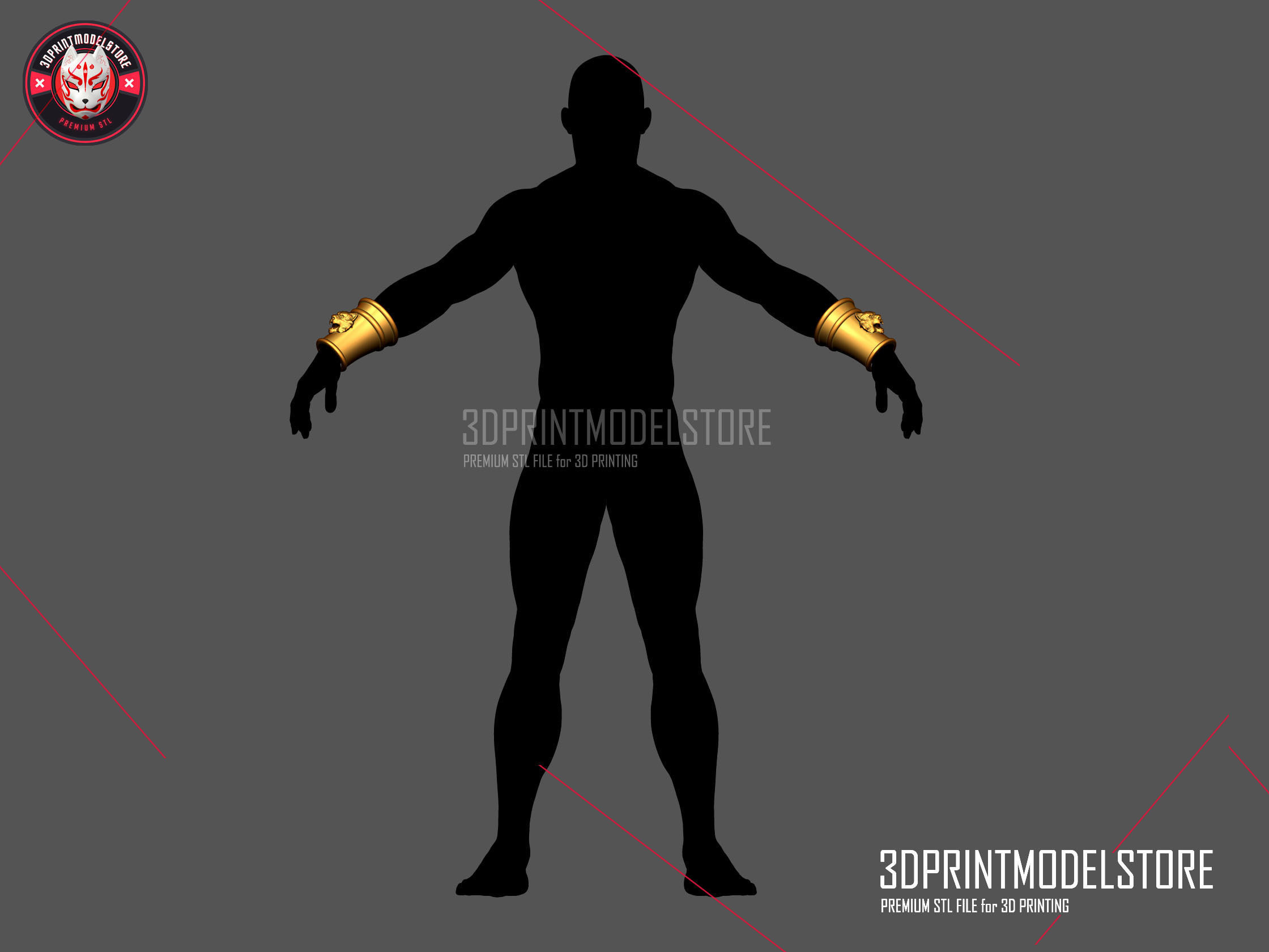 Tiger Roman Muscle Spartan Armor Hand Cosplay Halloween 3D print model_2