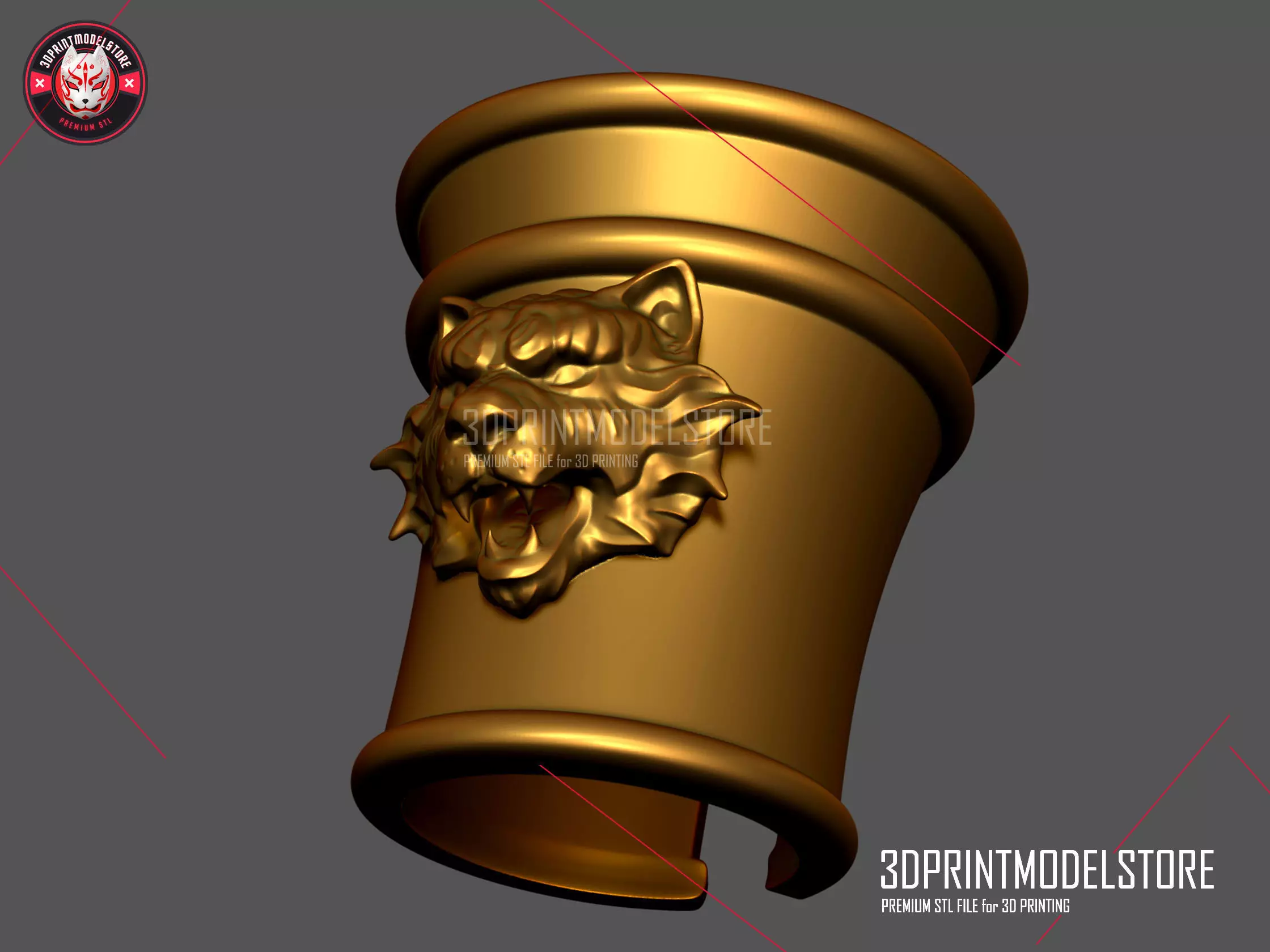 Tiger Roman Muscle Spartan Armor Hand Cosplay Halloween 3D print model_0