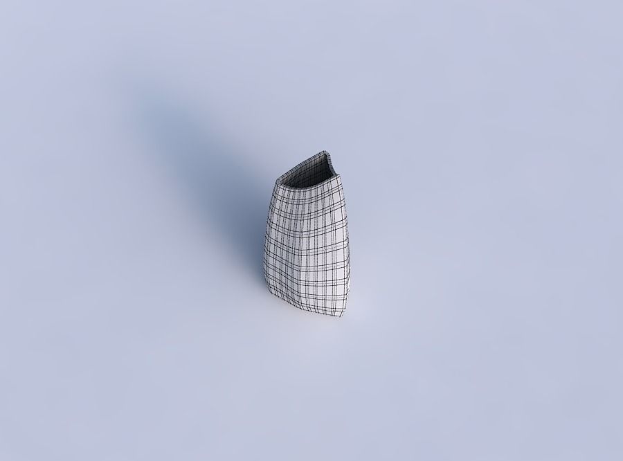 Vase curved tipping triangle 2 with distorted grid plates 3D print model_6