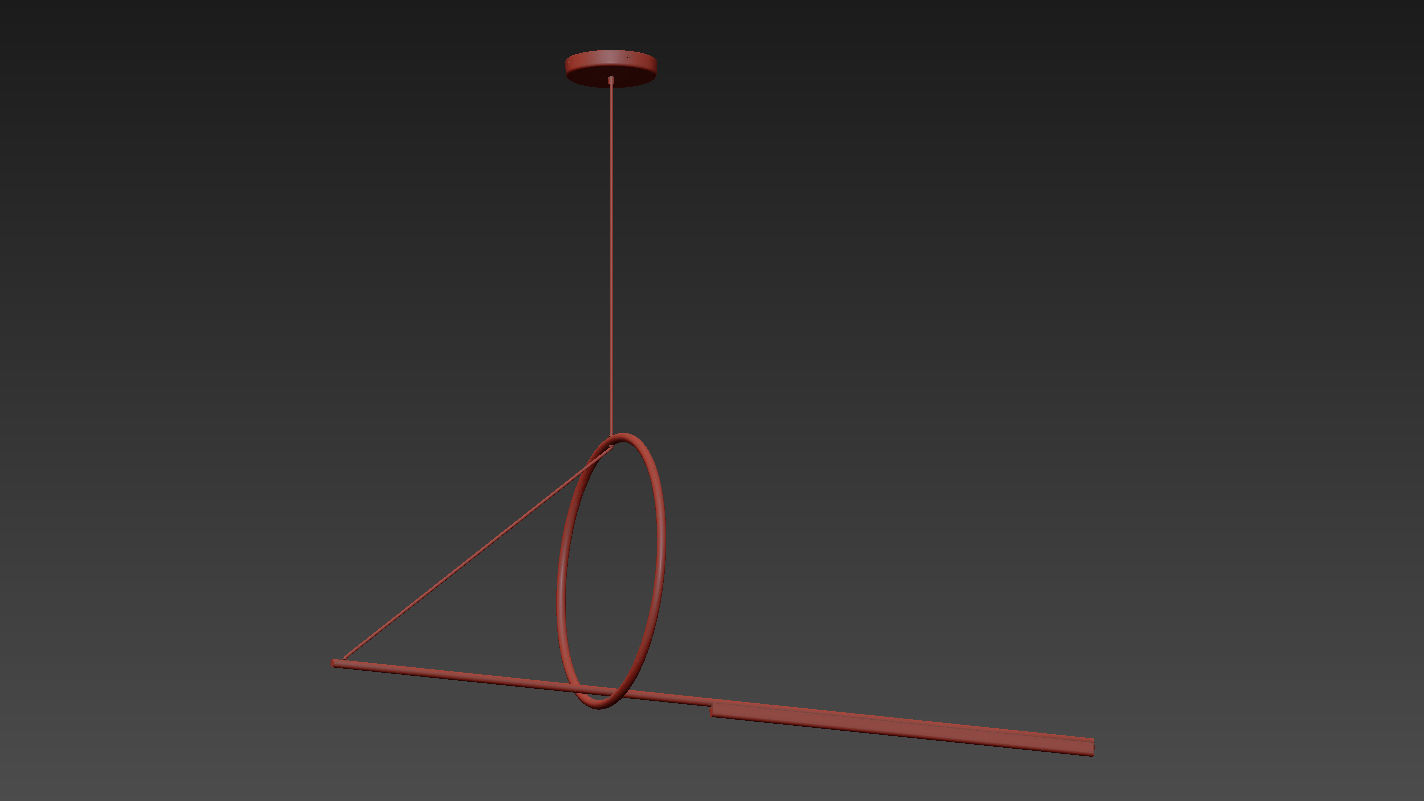 Cercle Et Trait Linear Suspension By CVL Luminaires 3D model_3
