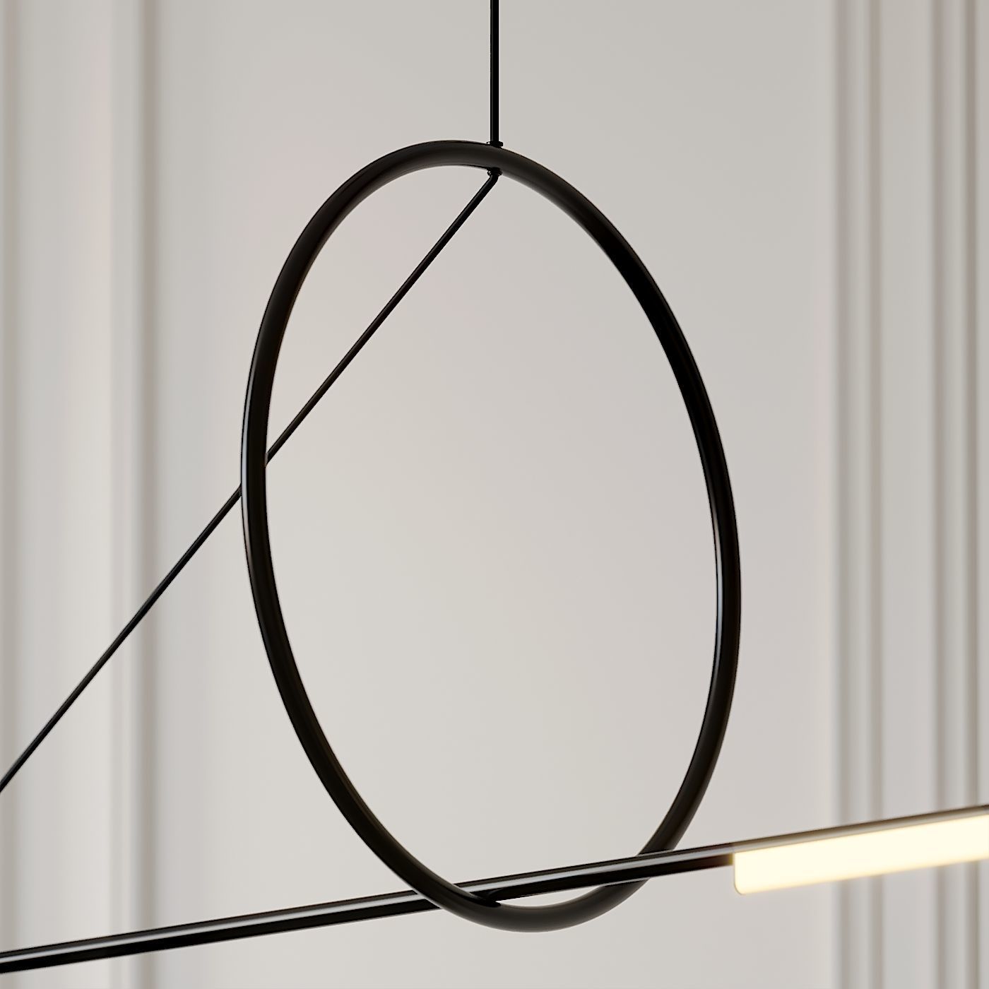 Cercle Et Trait Linear Suspension By CVL Luminaires 3D model_1