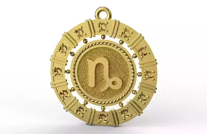 Capricorn zodiac pendant