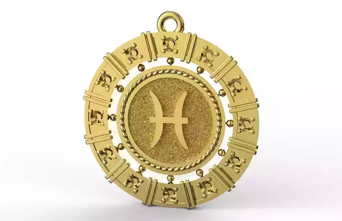 Pisces zodiac pendant