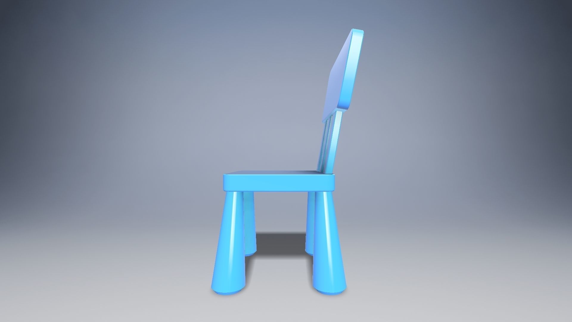 Child chair Low-poly 3D model_18