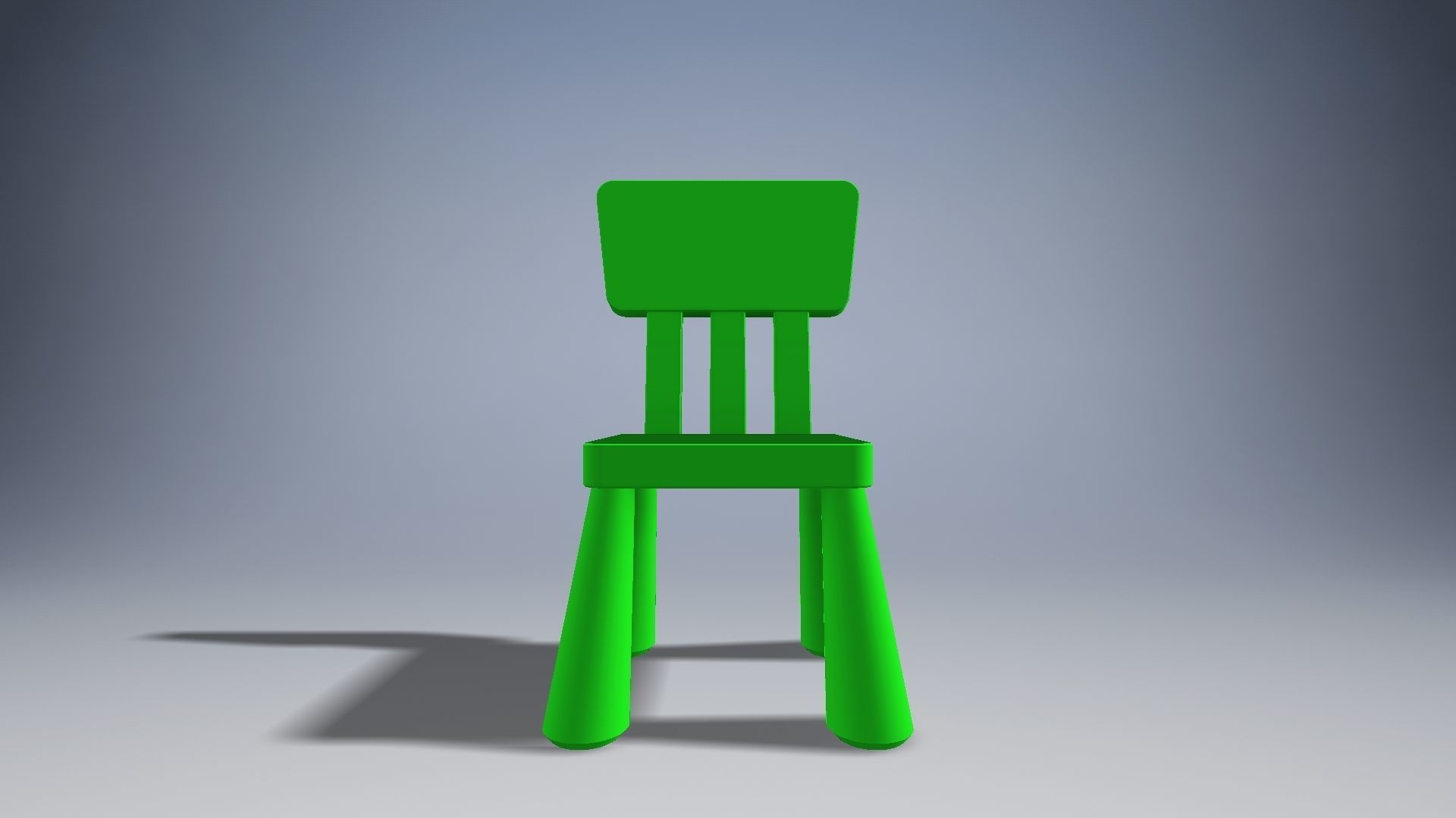 Child chair Low-poly 3D model_12