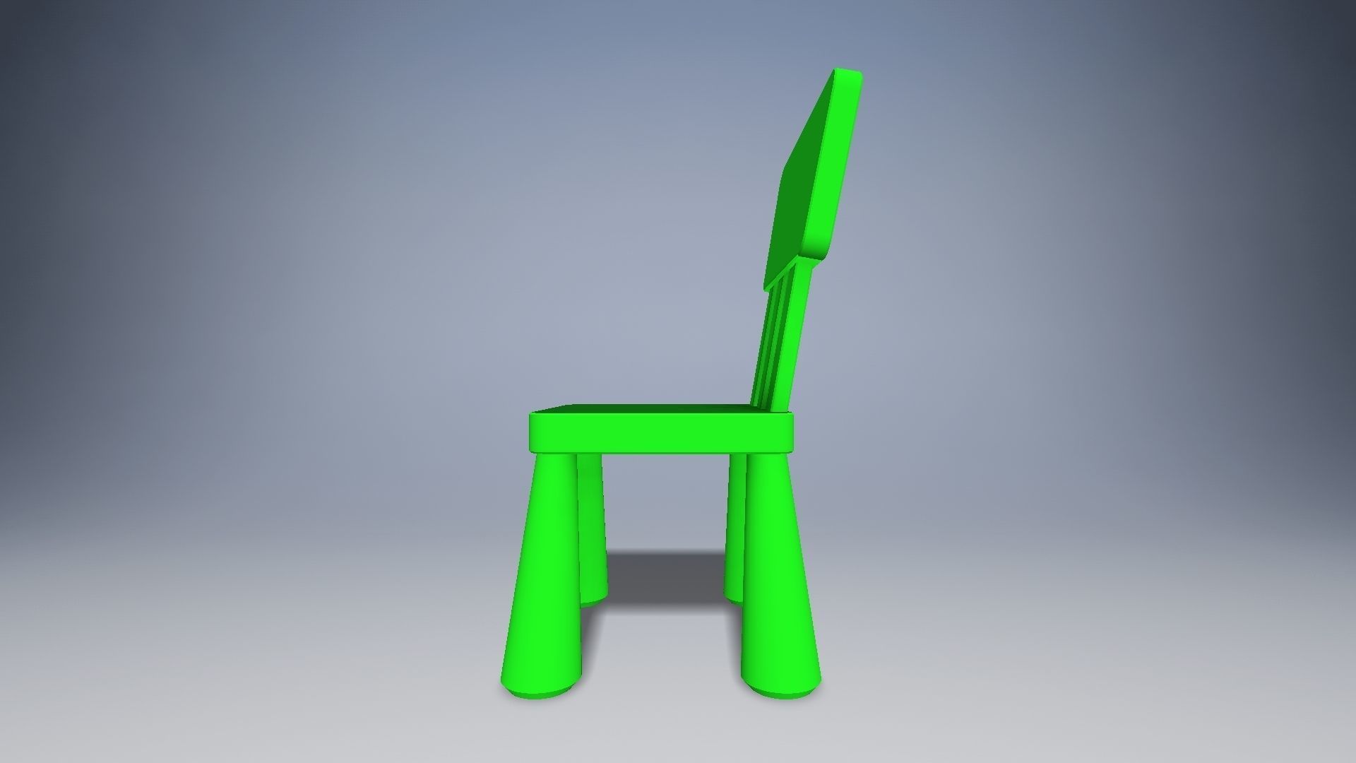 Child chair Low-poly 3D model_10