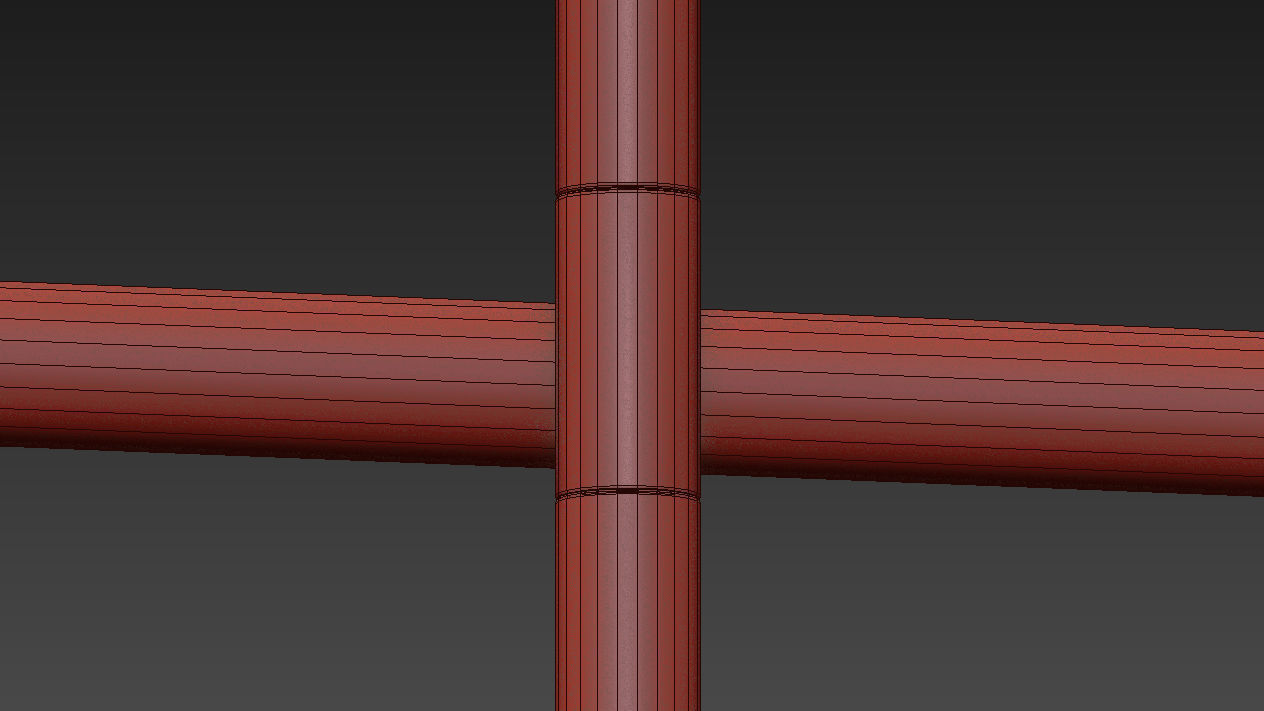 Maxim Vesper Brass and Black 4-Light Island Pendant 3D model_5