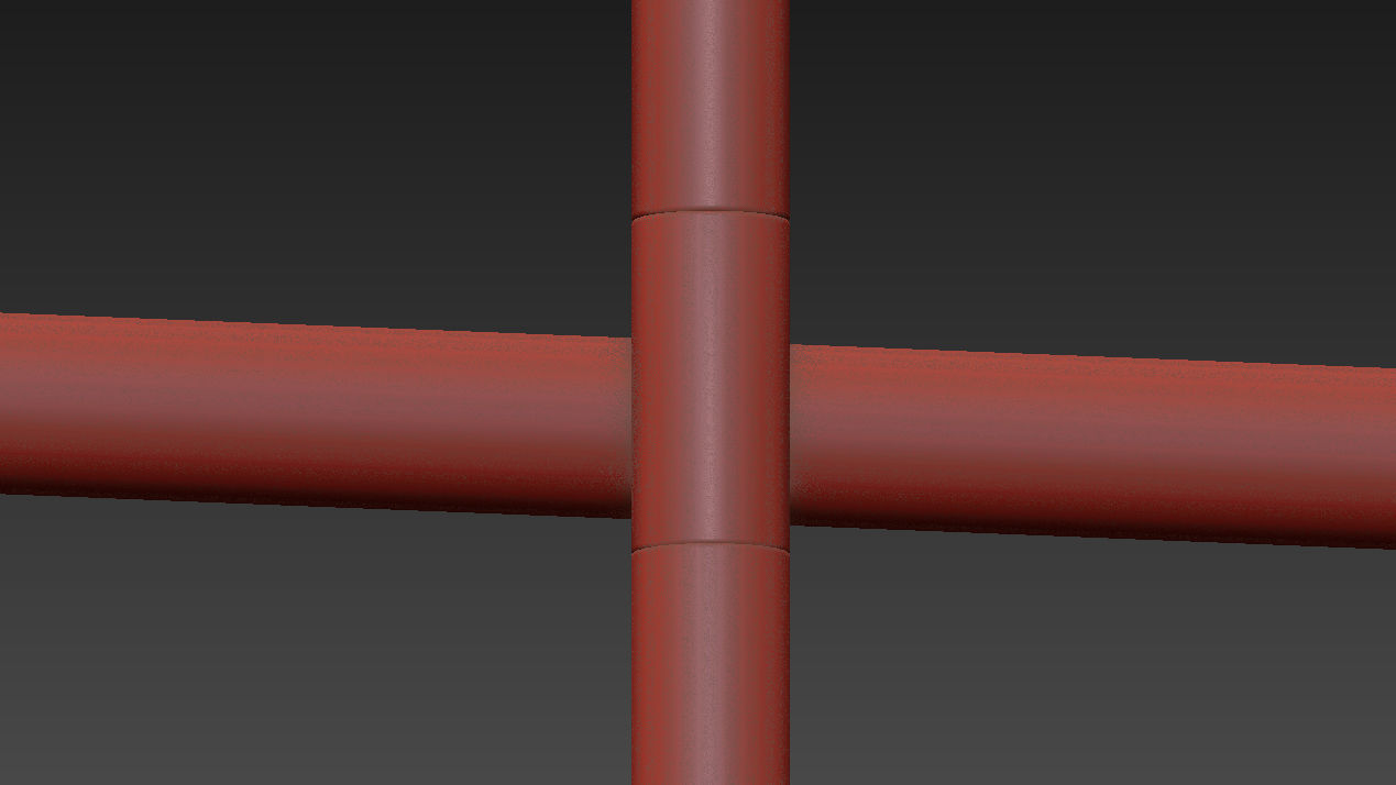 Maxim Vesper Brass and Black 4-Light Island Pendant 3D model_6