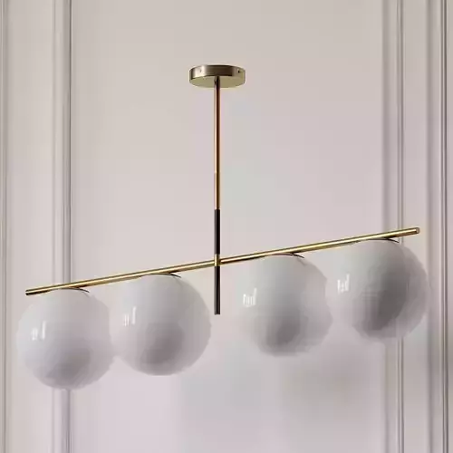 Maxim Vesper Brass and Black 4-Light Island Pendant