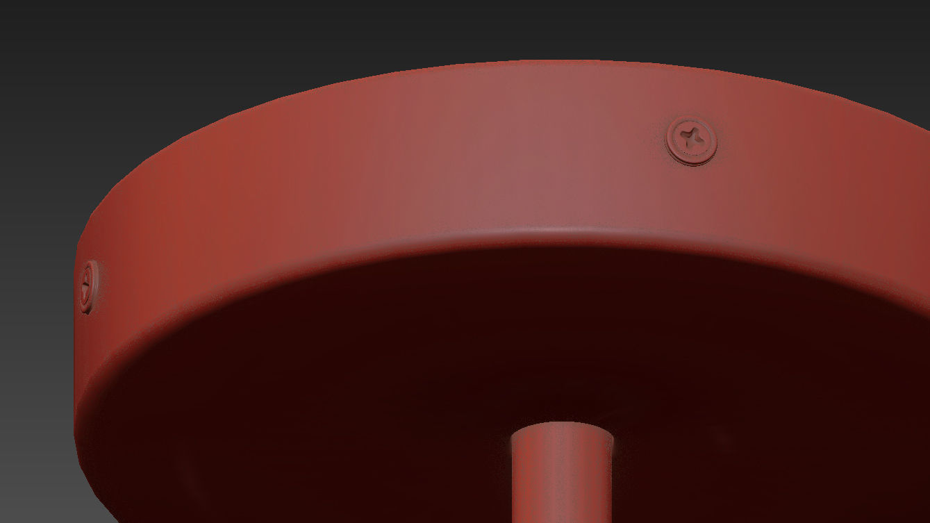 Maxim Vesper Brass and Black 4-Light Island Pendant 3D model_4