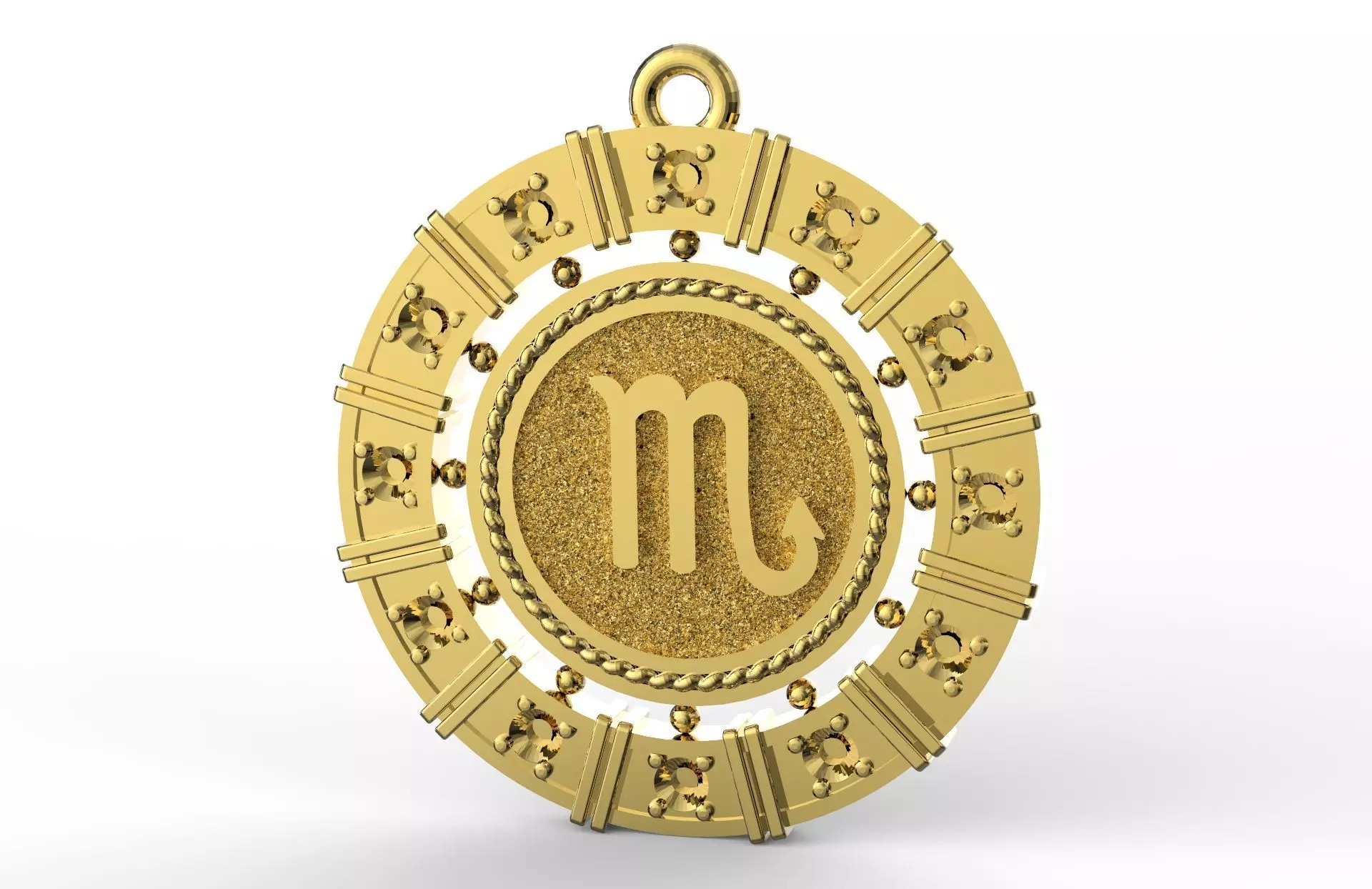 Scorpio zodiac pendant  3D print model_0
