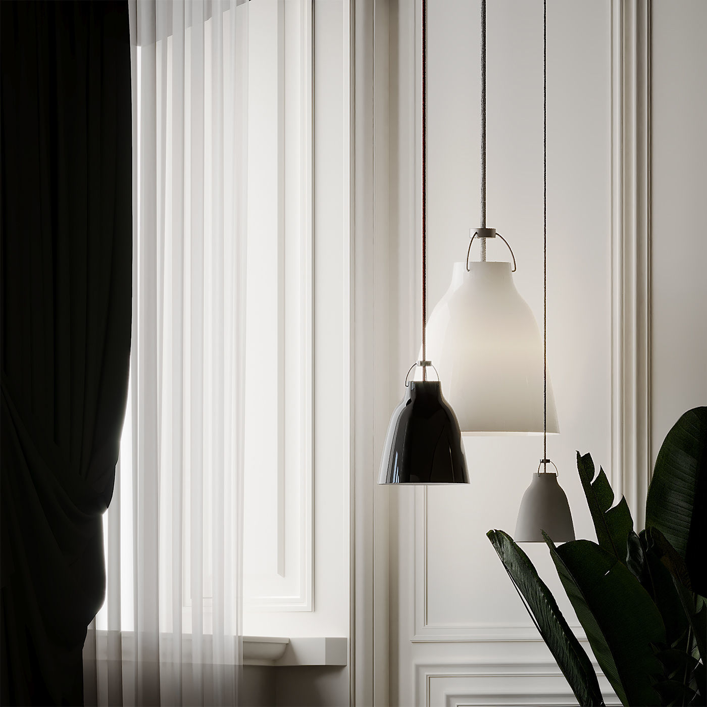 Caravaggio Pendant Light by Fritz Hansen 3D model_4