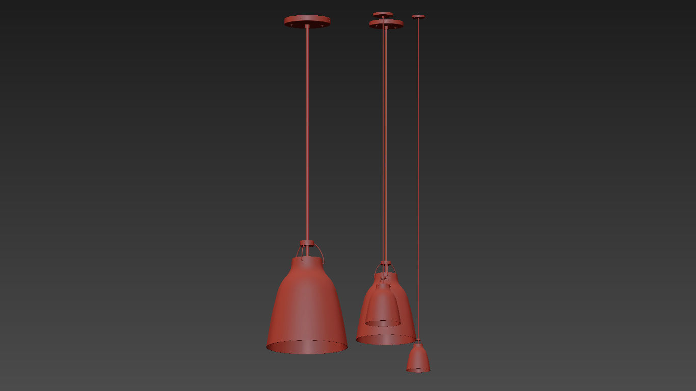 Caravaggio Pendant Light by Fritz Hansen 3D model_7